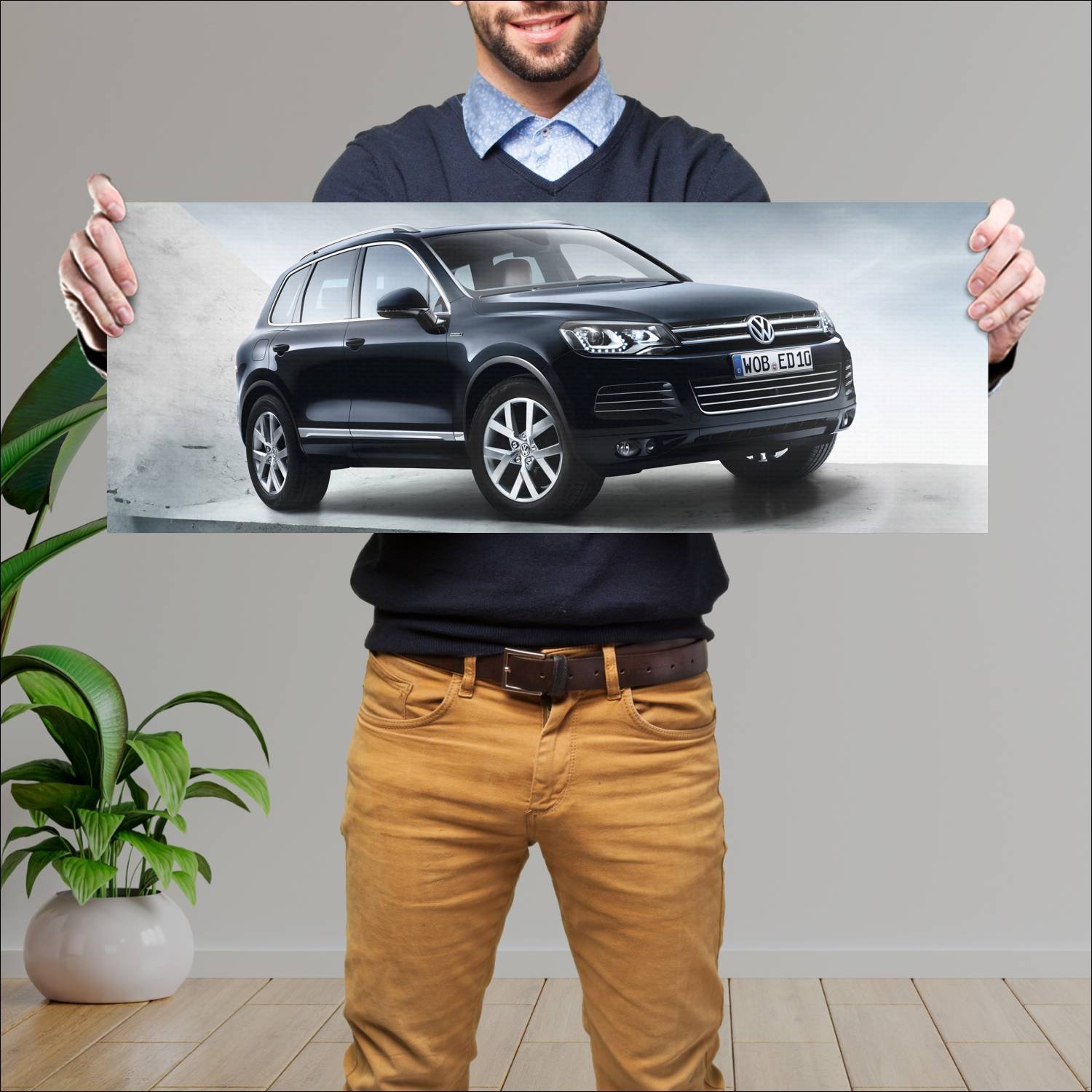 Cuadro grande 30x80cm 2012 volkswagen touareg edit 845 Volkswagen