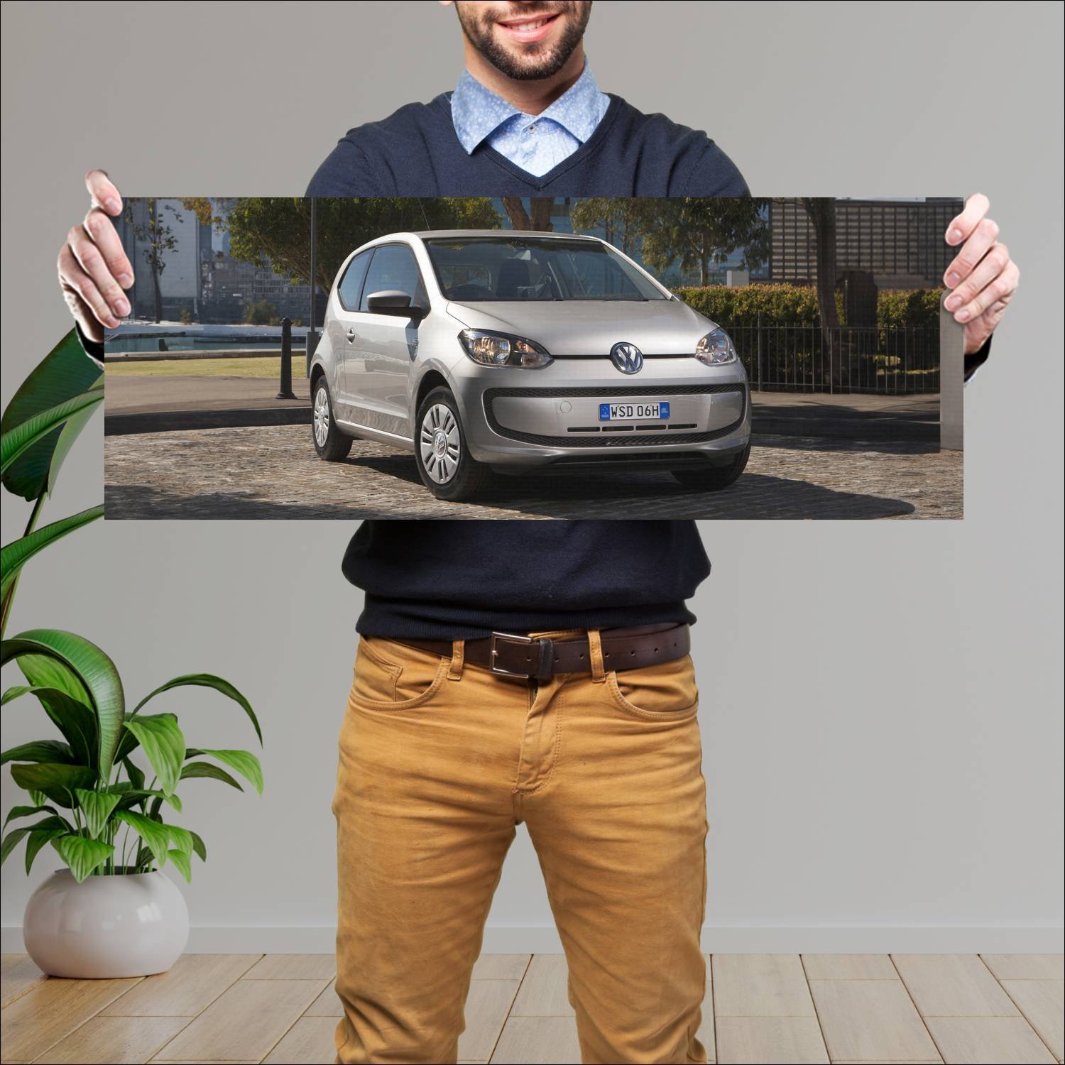 Cuadro grande 30x80cm 2012 volkswagen up 3 door au 846 Volkswagen