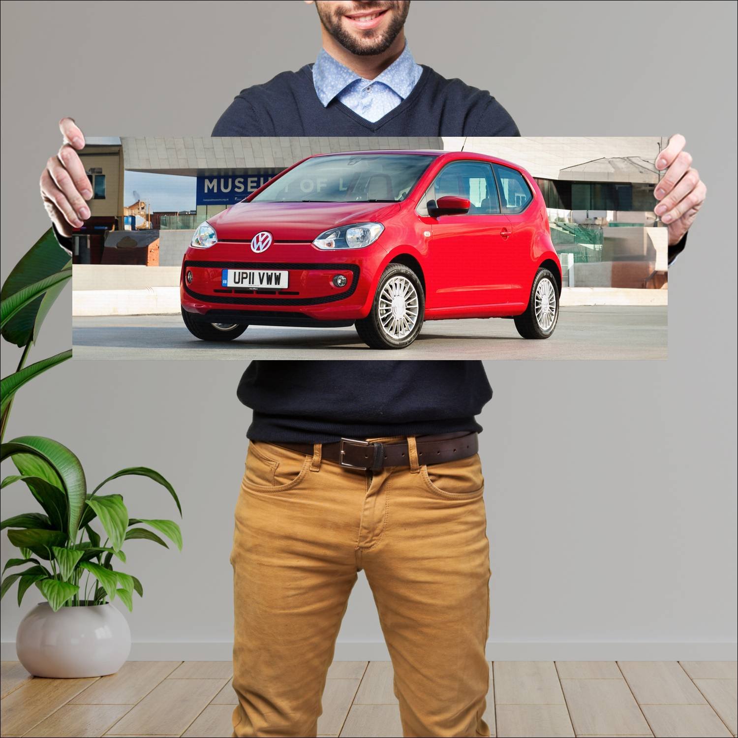 Cuadro grande 30x80cm 2012 volkswagen up 3 door uk 847 Volkswagen