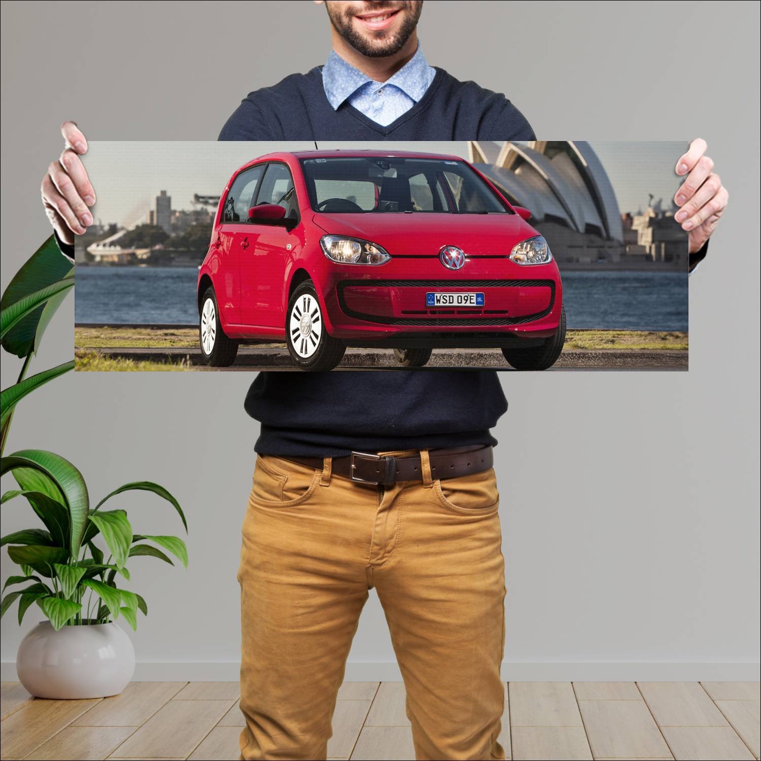 Cuadro grande 30x80cm 2012 volkswagen up 5 door au 849 Volkswagen
