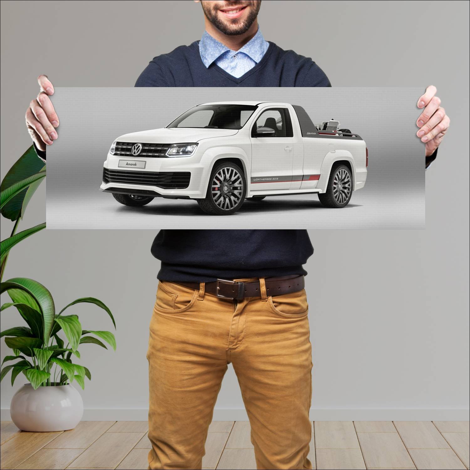 Cuadro grande 30x80cm 2013 volkswagen amarok power 855 Volkswagen
