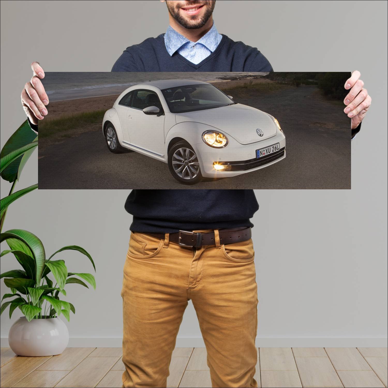 Cuadro grande 30x80cm 2013 volkswagen beetle au 44 857 Volkswagen