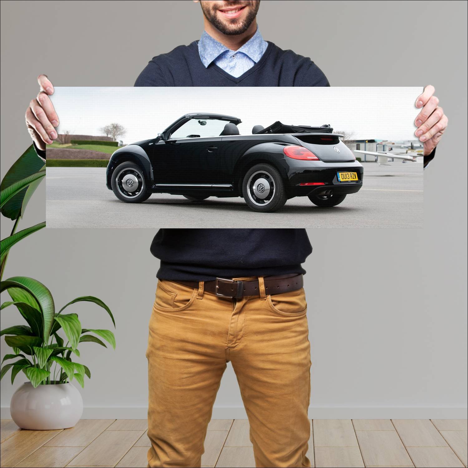 Cuadro grande 30x80cm 2013 volkswagen beetle cabri 859 Volkswagen