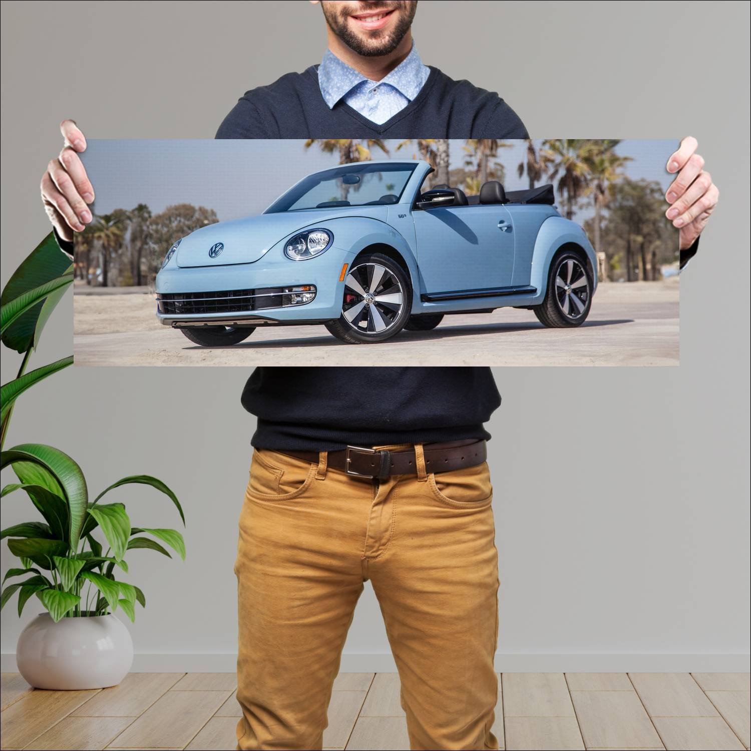 Cuadro grande 30x80cm 2013 volkswagen beetle conve 866 Volkswagen
