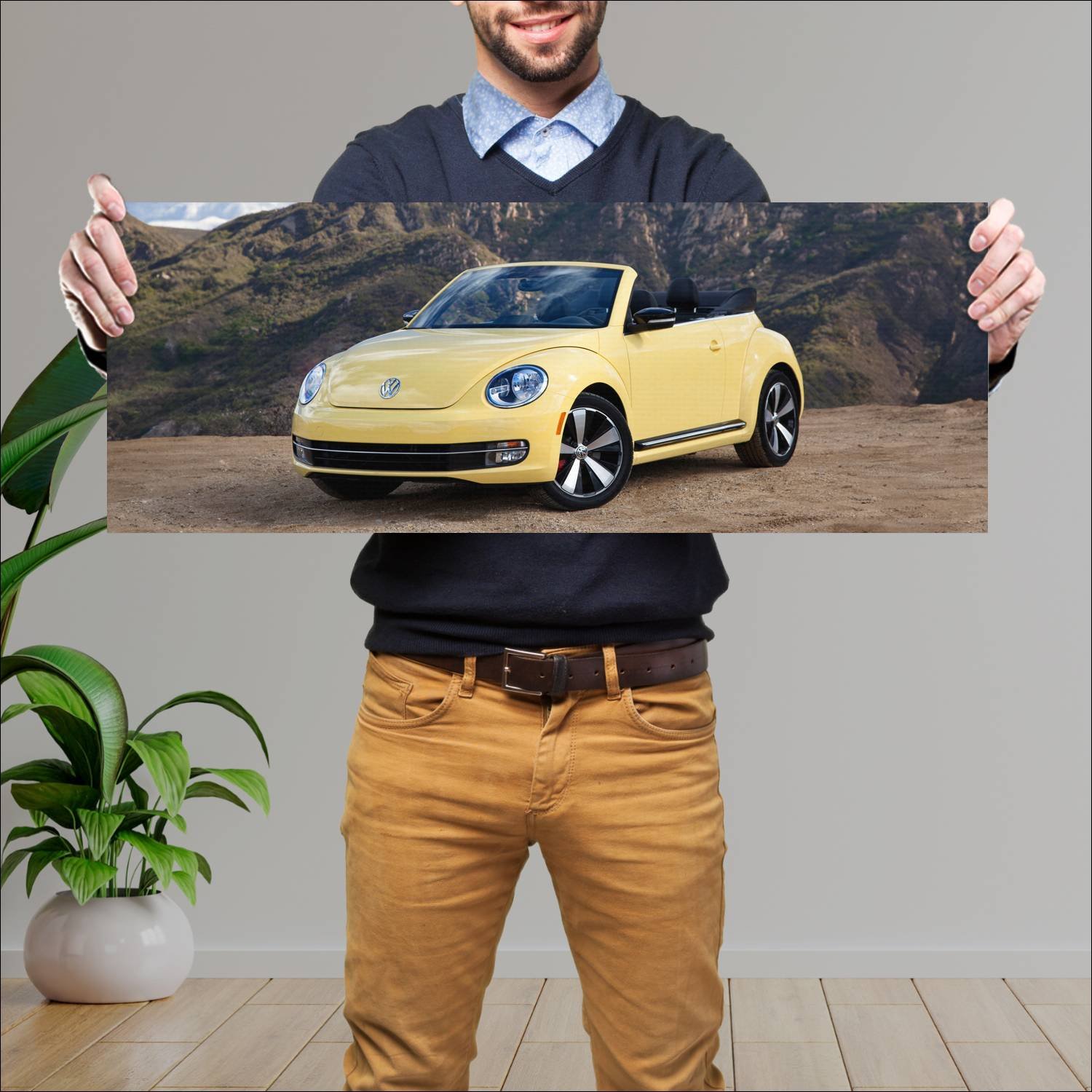 Cuadro grande 30x80cm 2013 volkswagen beetle conve 868 Volkswagen