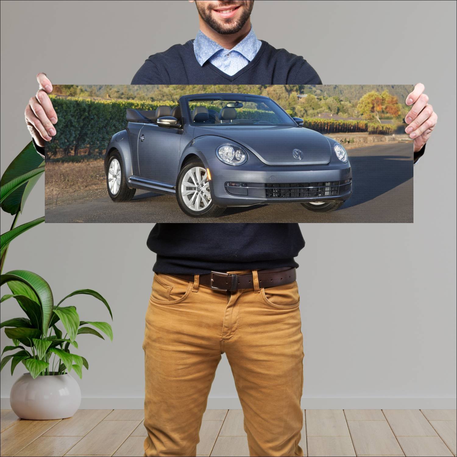Cuadro grande 30x80cm 2013 volkswagen beetle conve 869 Volkswagen