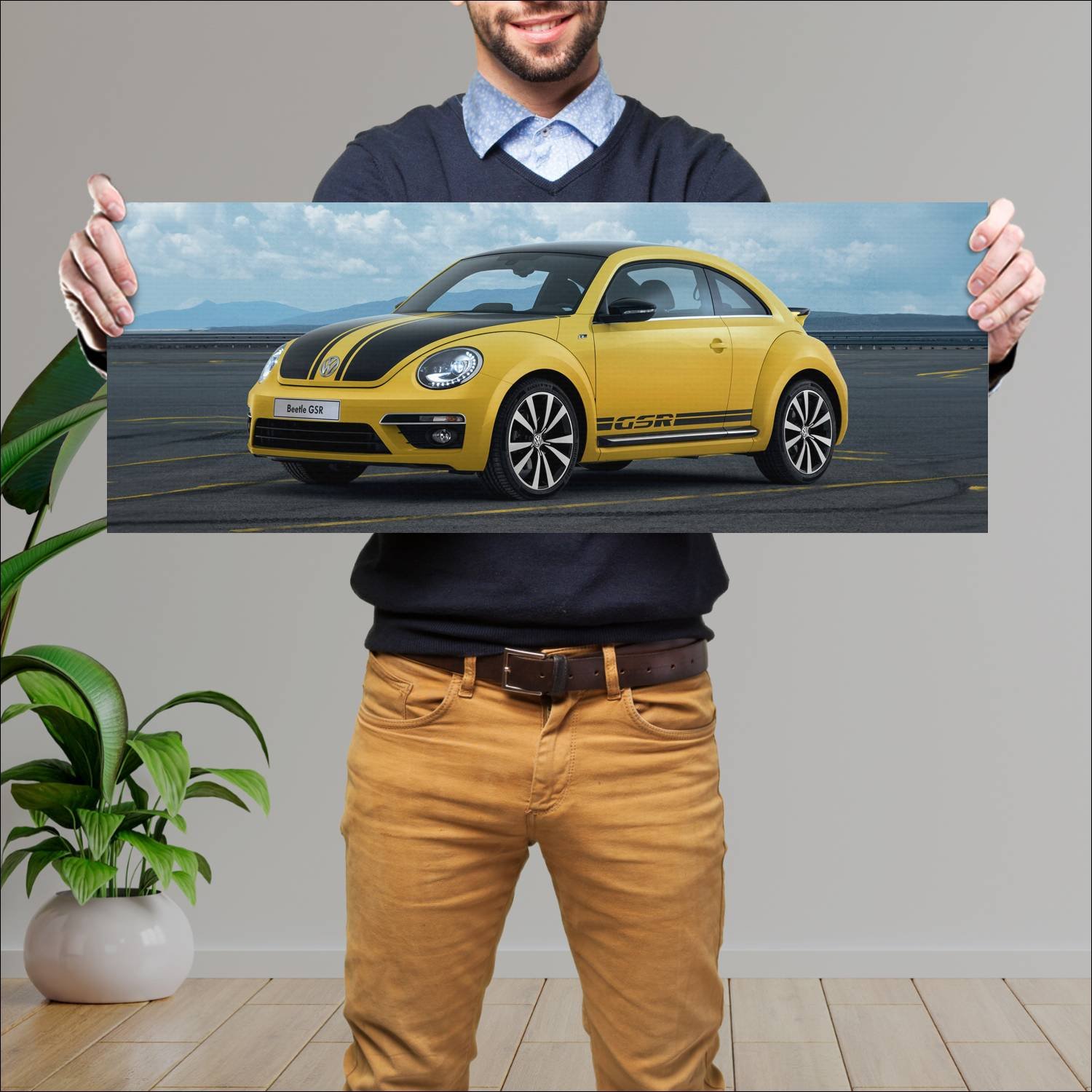 Cuadro grande 30x80cm 2013 volkswagen beetle gsr 4 871 Volkswagen