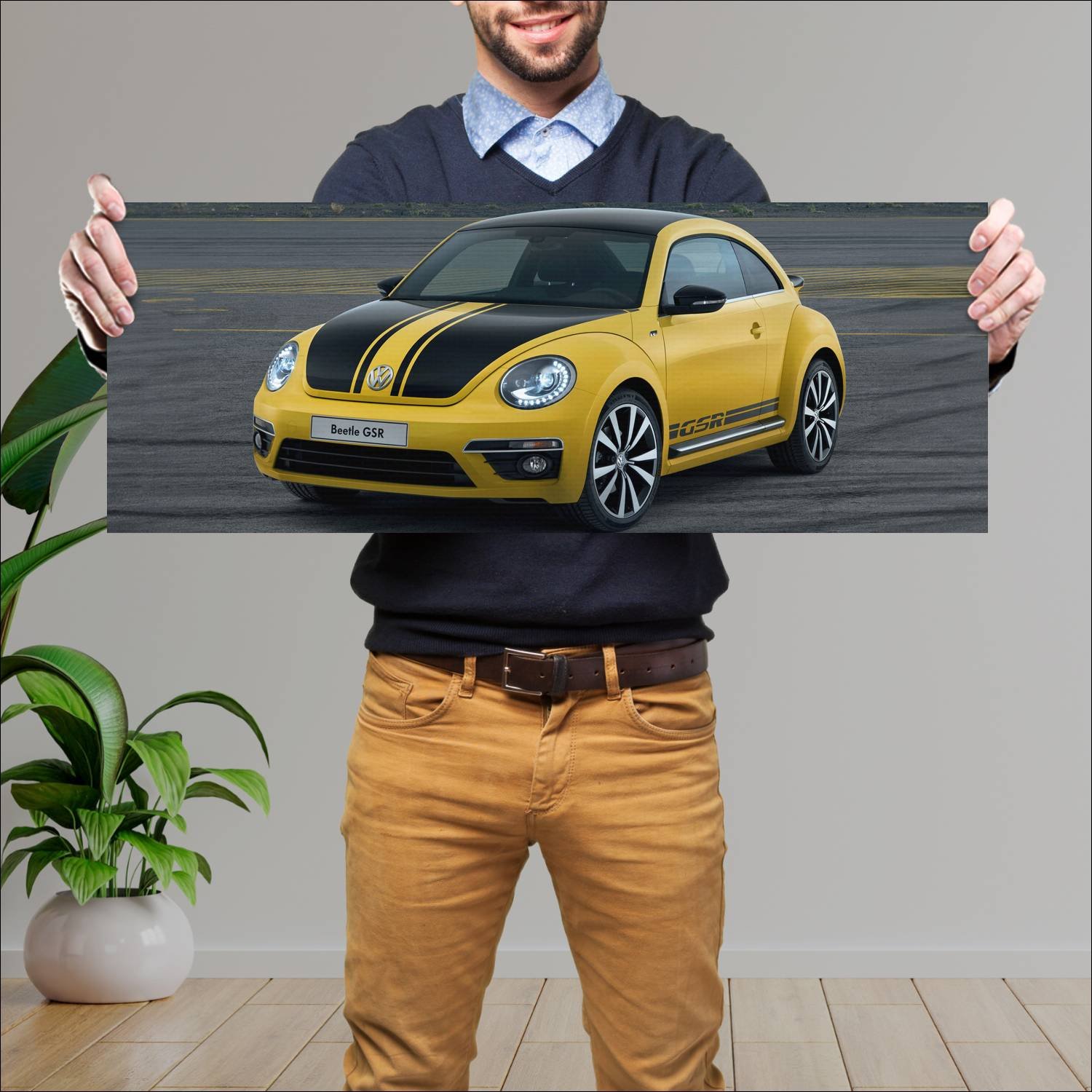 Cuadro grande 30x80cm 2013 volkswagen beetle gsr 4 872 Volkswagen