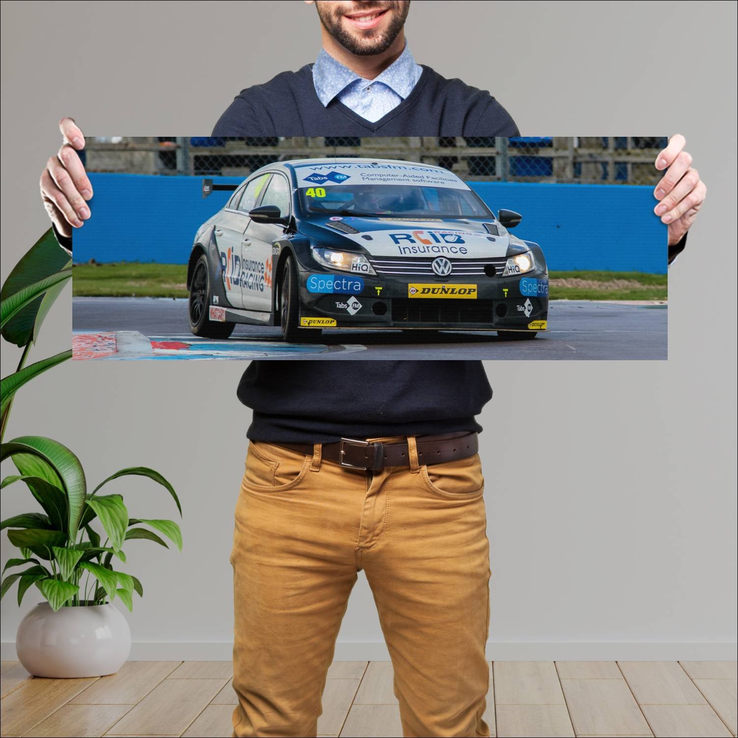 Cuadro grande 30x80cm 2013 volkswagen cc btcc Volkswagen
