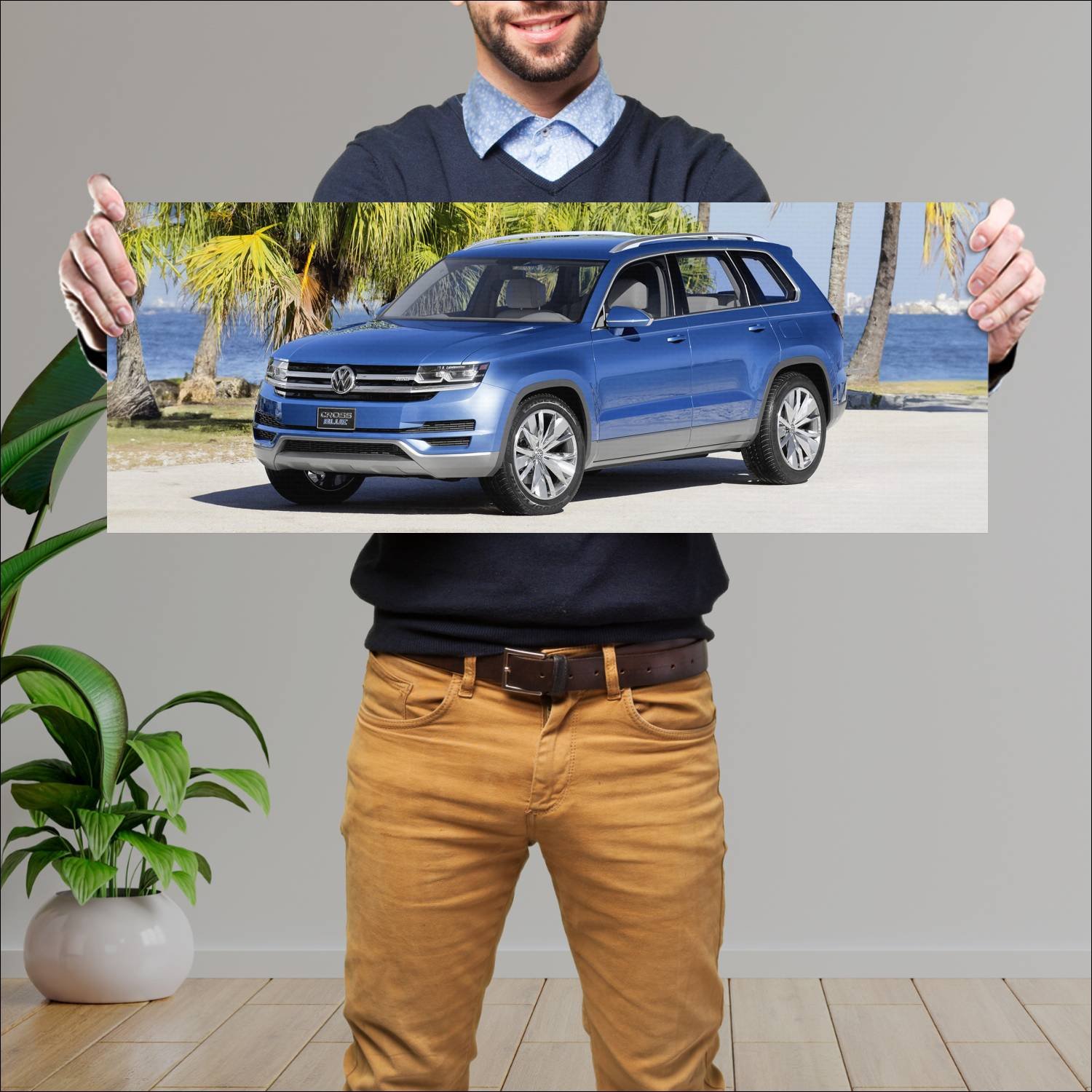 Cuadro grande 30x80cm 2013 volkswagen crossblue co 884 Volkswagen