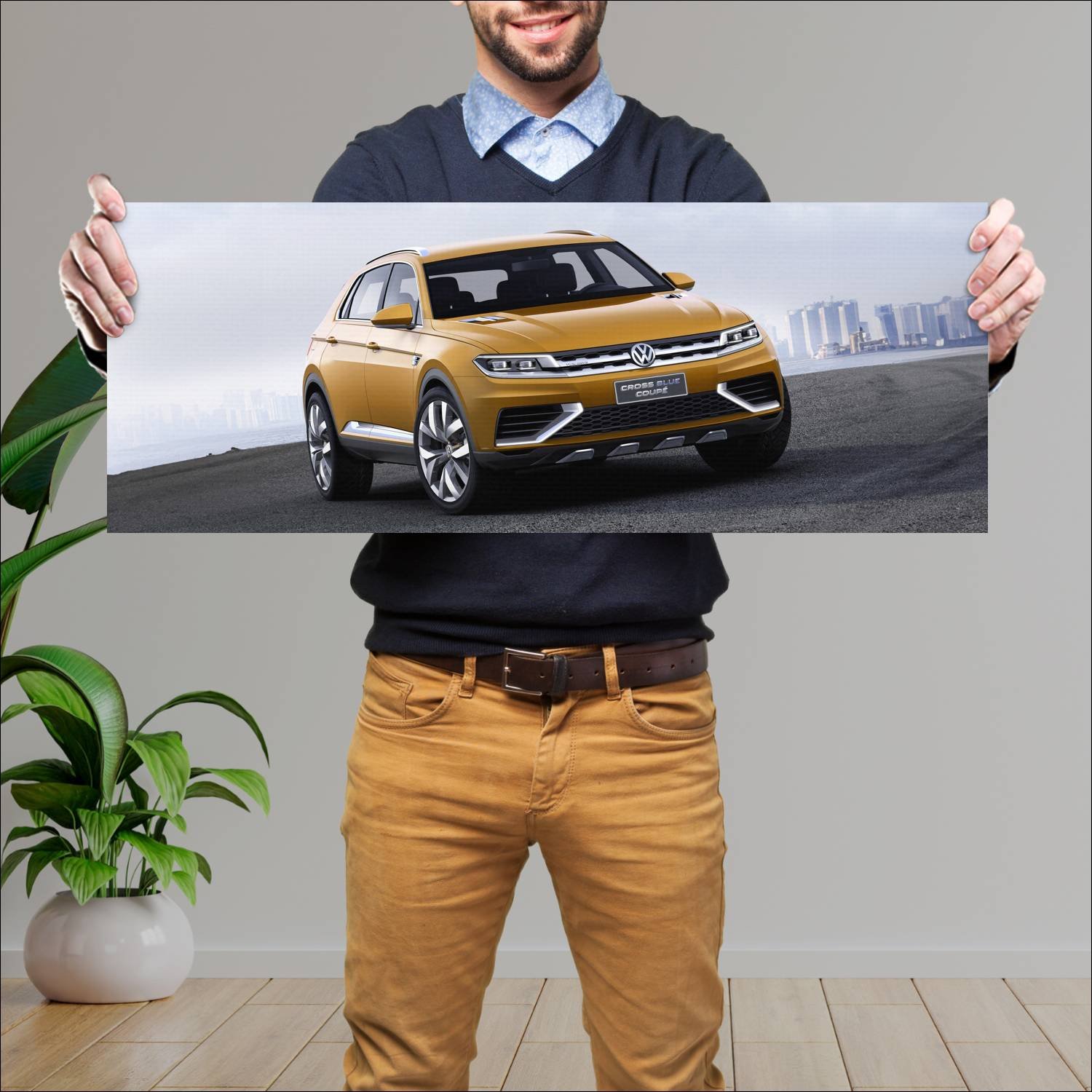Cuadro grande 30x80cm 2013 volkswagen crossblue co 885 Volkswagen