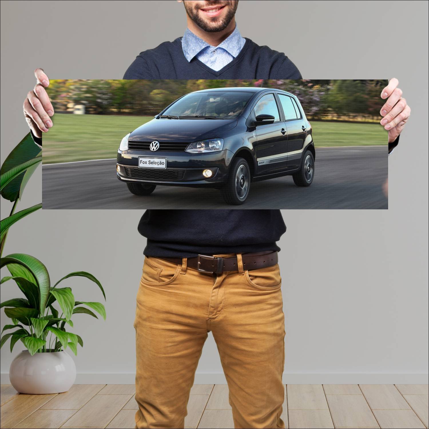 Cuadro grande 30x80cm 2013 volkswagen fox selecao 892 Volkswagen