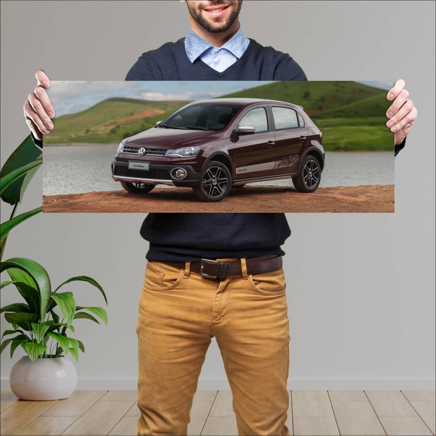 Cuadro grande 30x80cm 2013 volkswagen gol rallye 4 893 Volkswagen