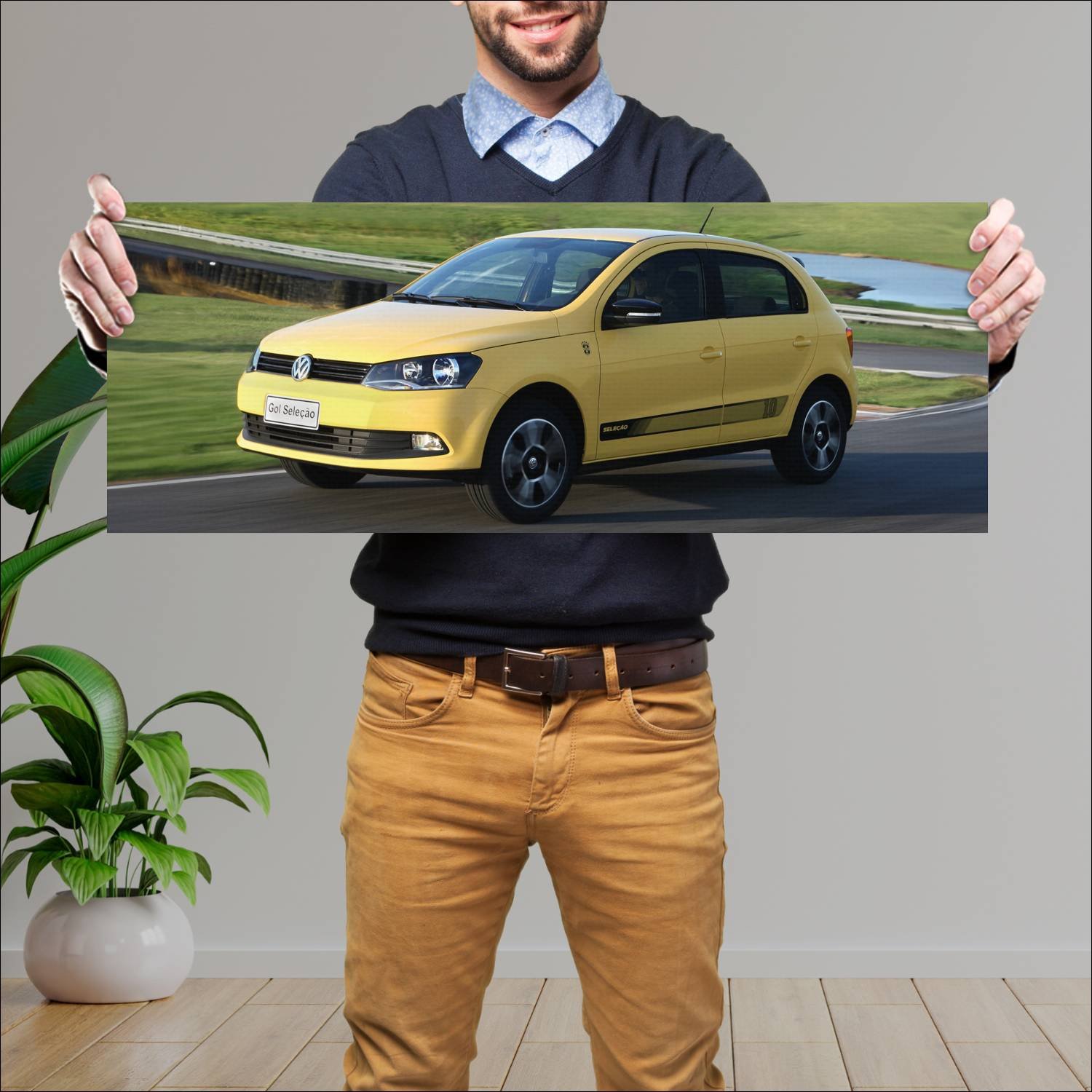 Cuadro grande 30x80cm 2013 volkswagen gol selecao 896 Volkswagen
