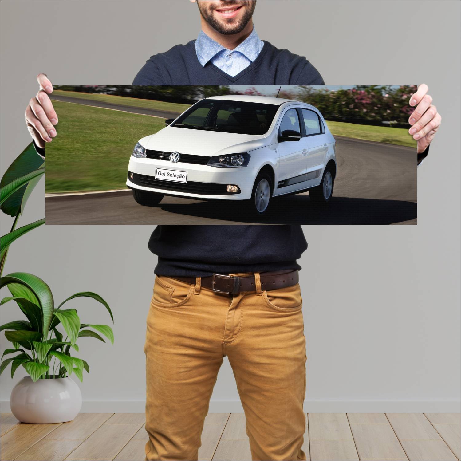 Cuadro grande 30x80cm 2013 volkswagen gol selecao 897 Volkswagen