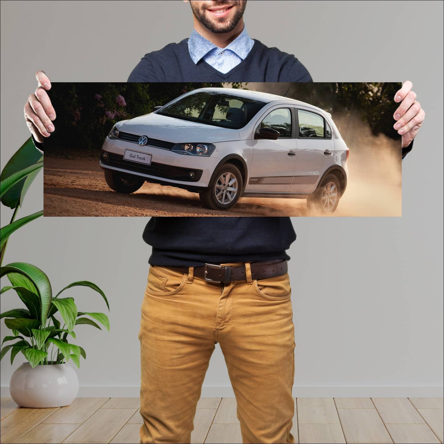 Cuadro grande 30x80cm 2013 volkswagen gol track 5 899 Volkswagen