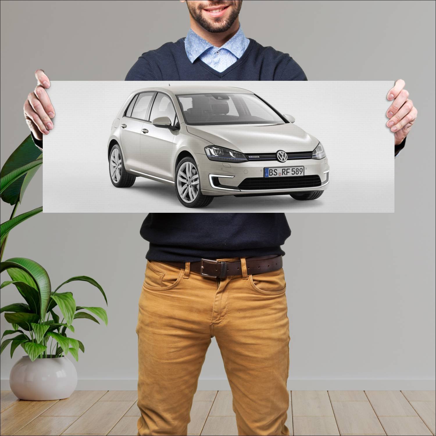 Cuadro grande 30x80cm 2013 volkswagen golf bluemot 904 Volkswagen
