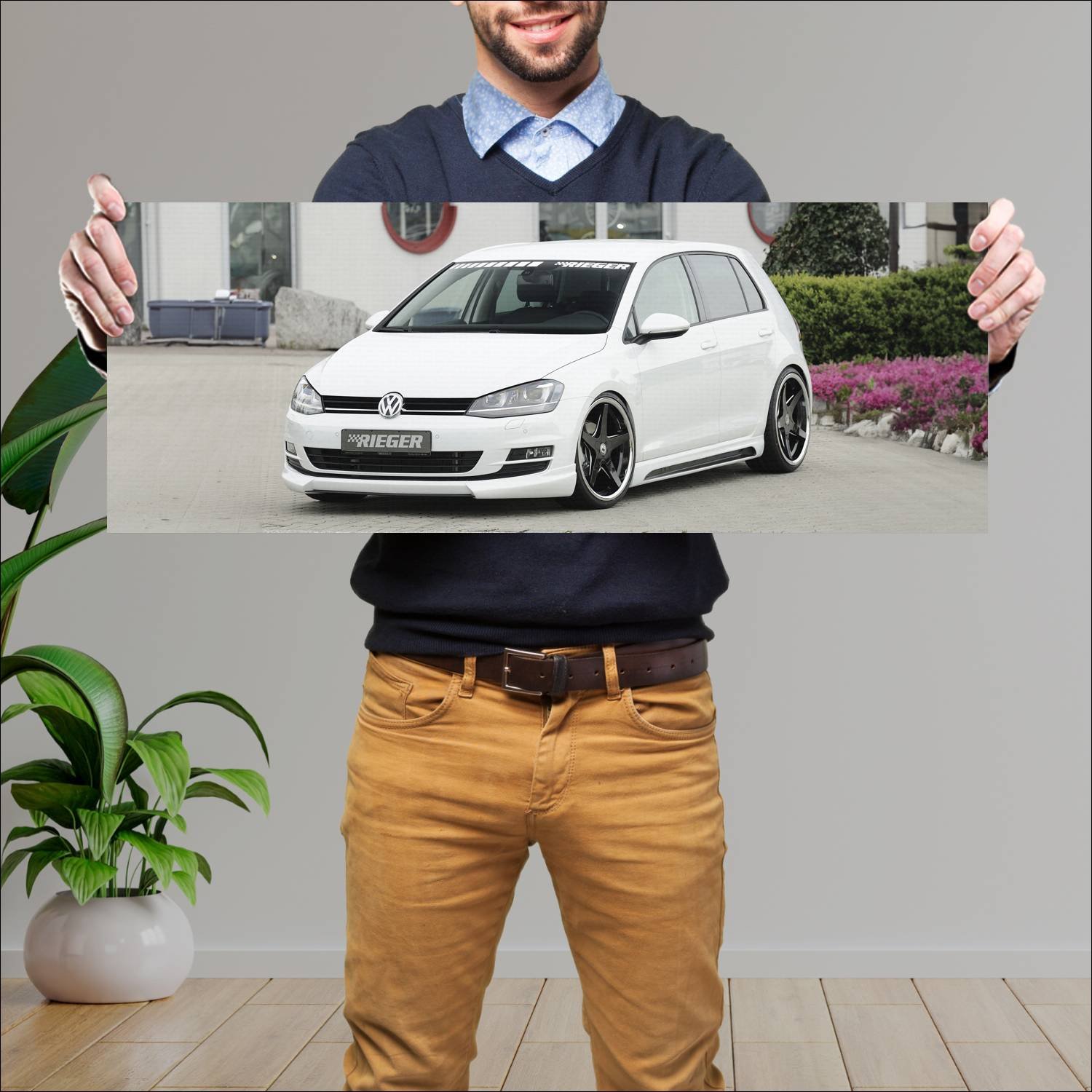 Cuadro grande 30x80cm 2013 volkswagen golf by rieg 905 Volkswagen
