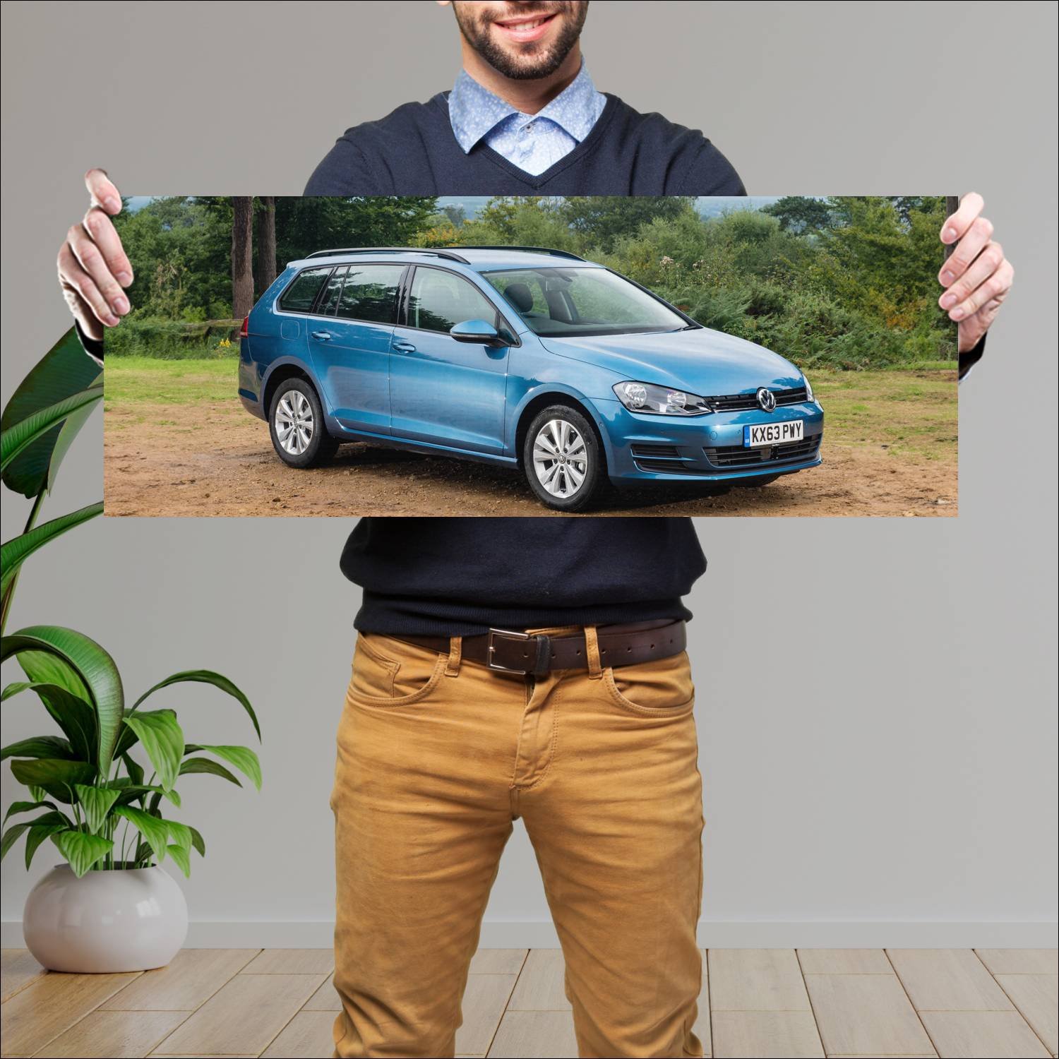 Cuadro grande 30x80cm 2013 volkswagen golf estate 906 Volkswagen
