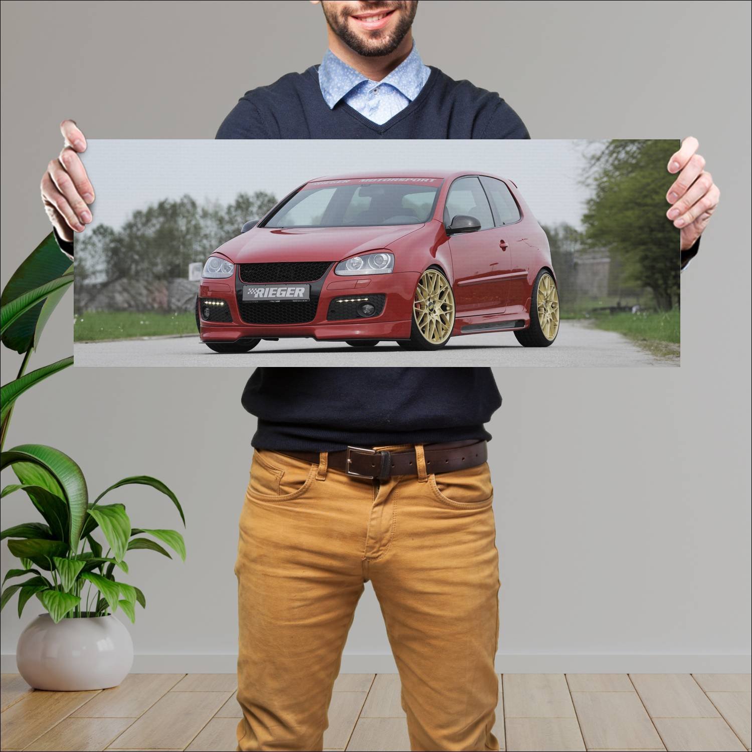 Cuadro grande 30x80cm 2013 volkswagen golf gti by 923 Volkswagen