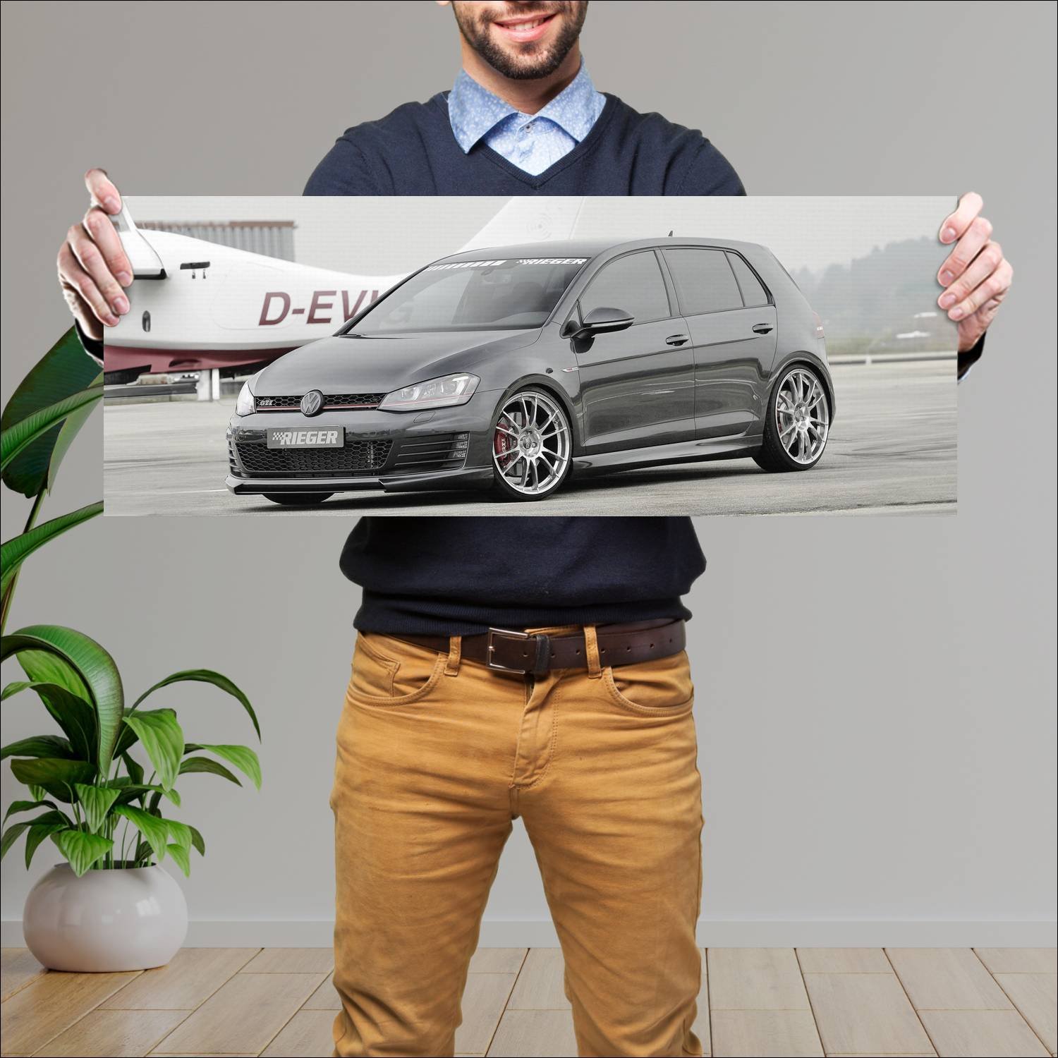 Cuadro grande 30x80cm 2013 volkswagen golf gti by 924 Volkswagen