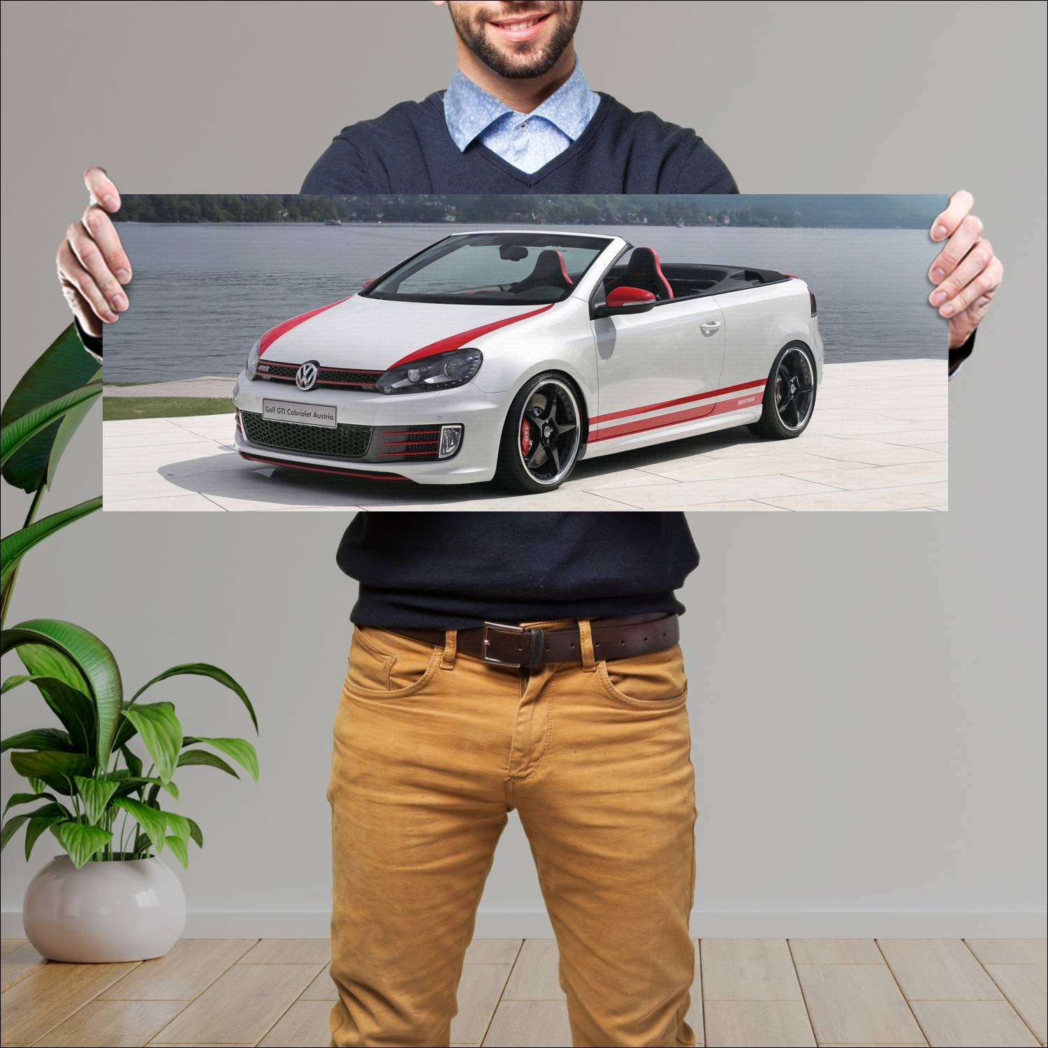 Cuadro grande 30x80cm 2013 volkswagen golf gti cab 925 Volkswagen