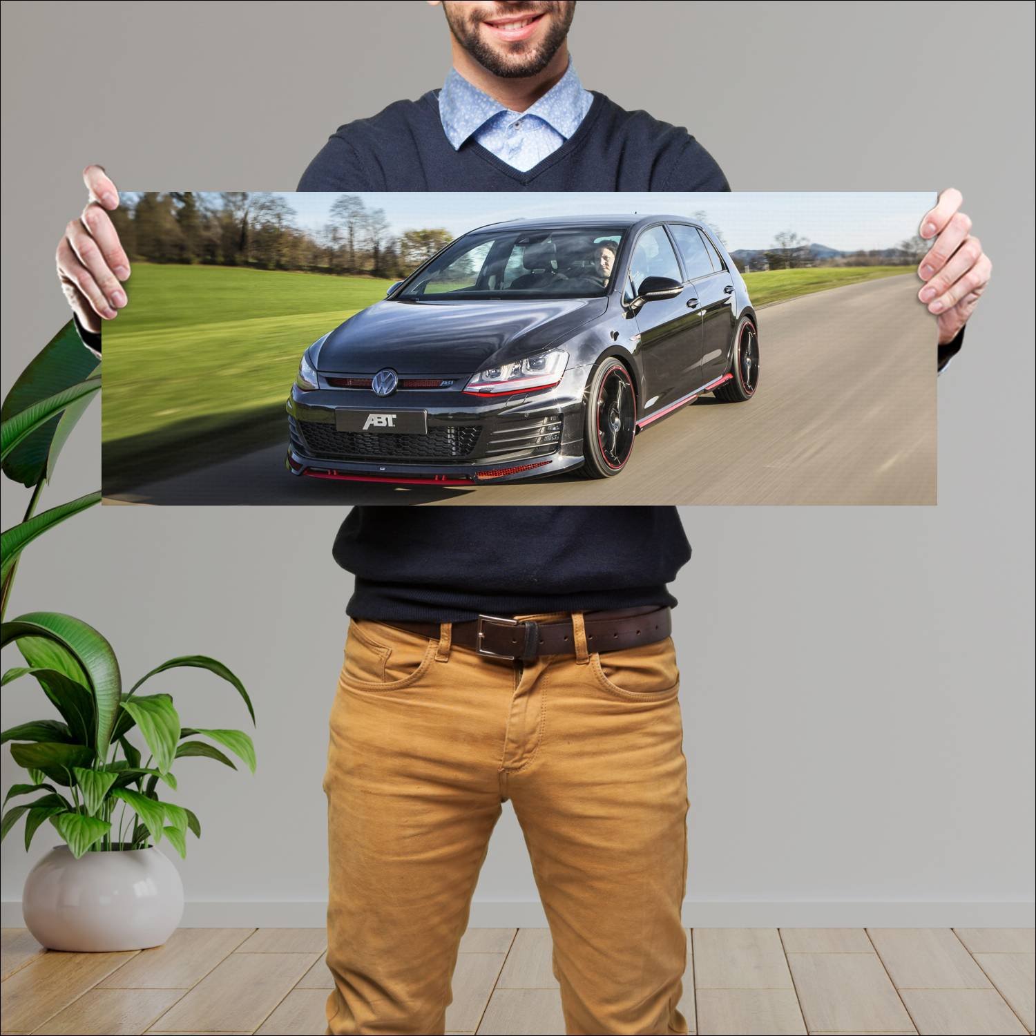 Cuadro grande 30x80cm 2013 volkswagen golf gti dar 926 Volkswagen