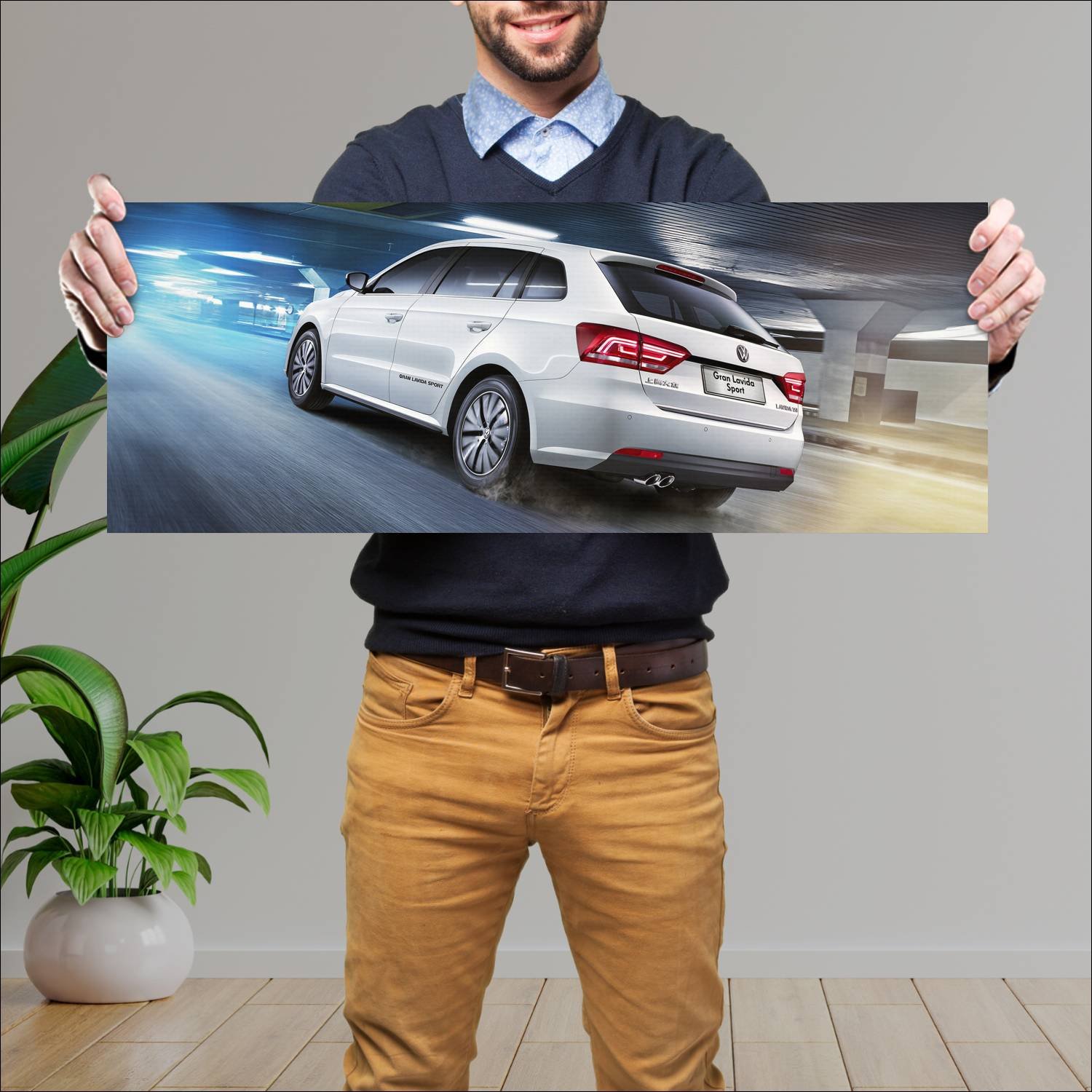 Cuadro grande 30x80cm 2013 volkswagen gran lavida 937 Volkswagen