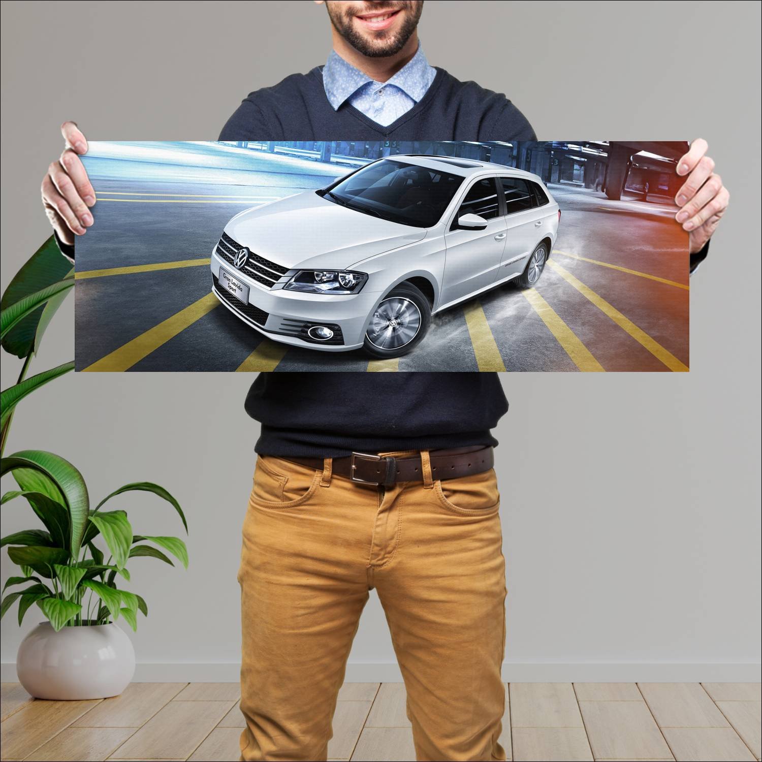 Cuadro grande 30x80cm 2013 volkswagen gran lavida 938 Volkswagen