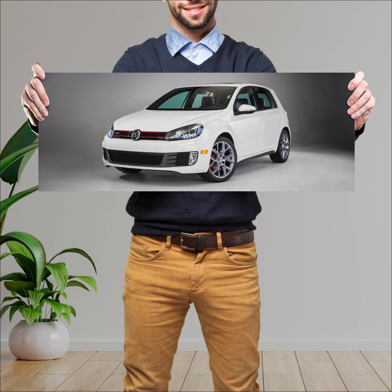 Cuadro grande 30x80cm 2013 volkswagen gti drivers 939 Volkswagen
