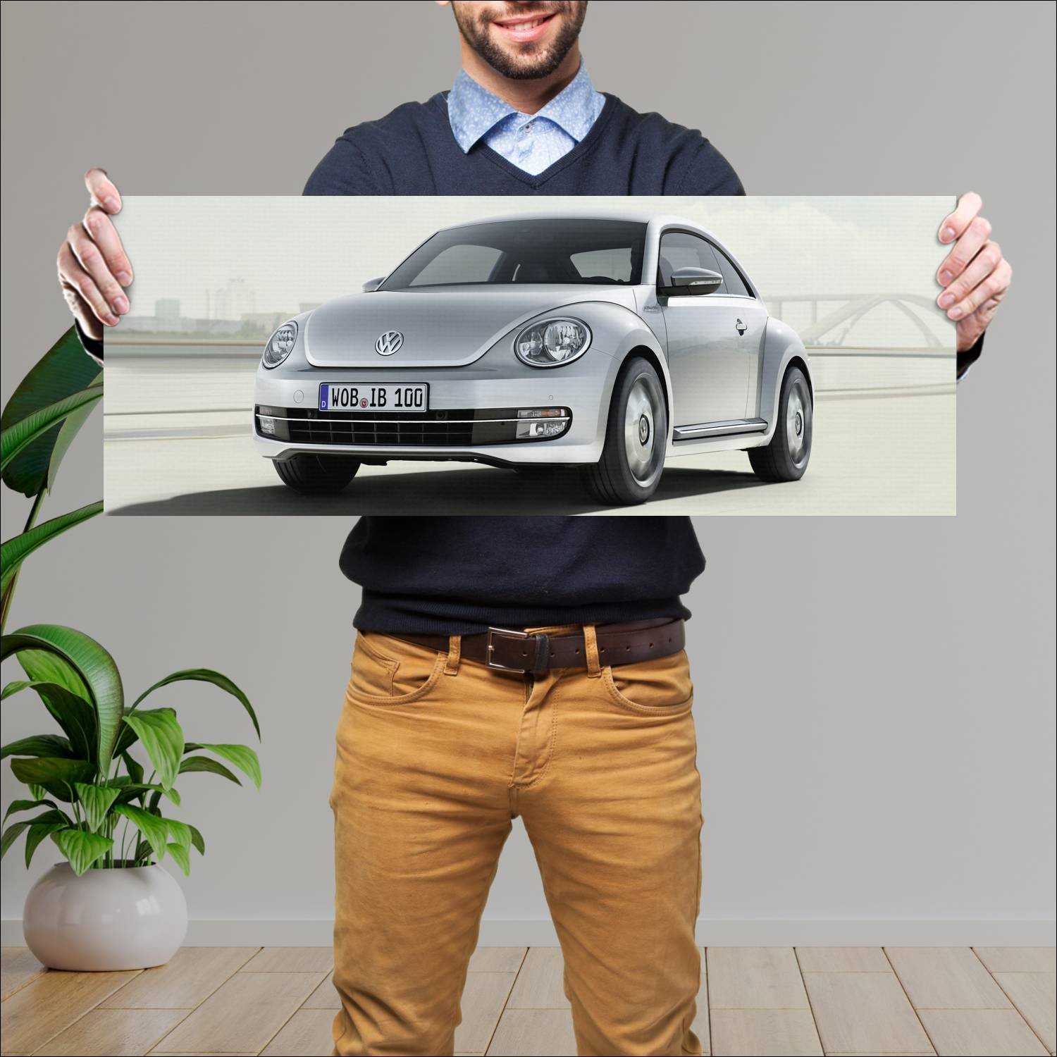 Cuadro grande 30x80cm 2013 volkswagen ibeetle Volkswagen