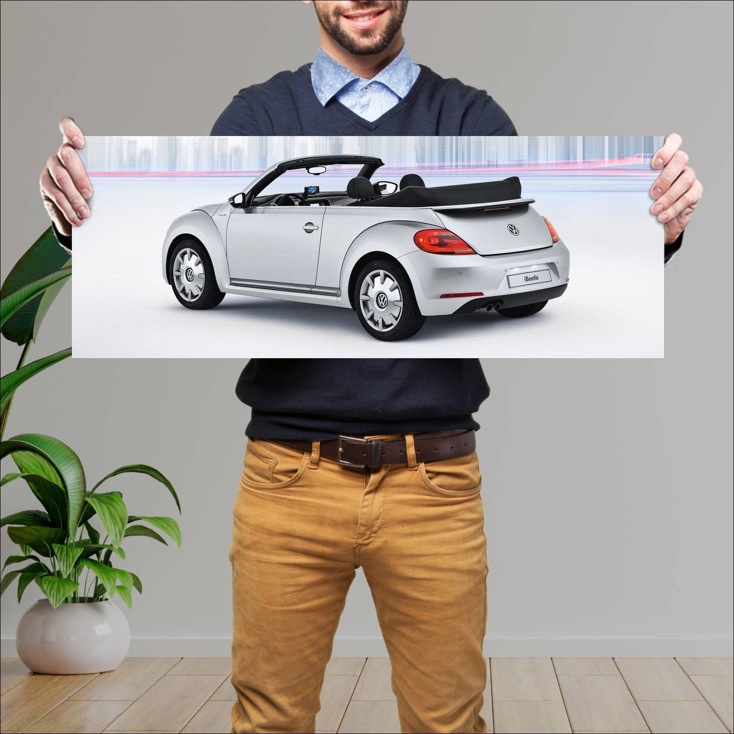 Cuadro grande 30x80cm 2013 volkswagen ibeetle cabr 942 Volkswagen