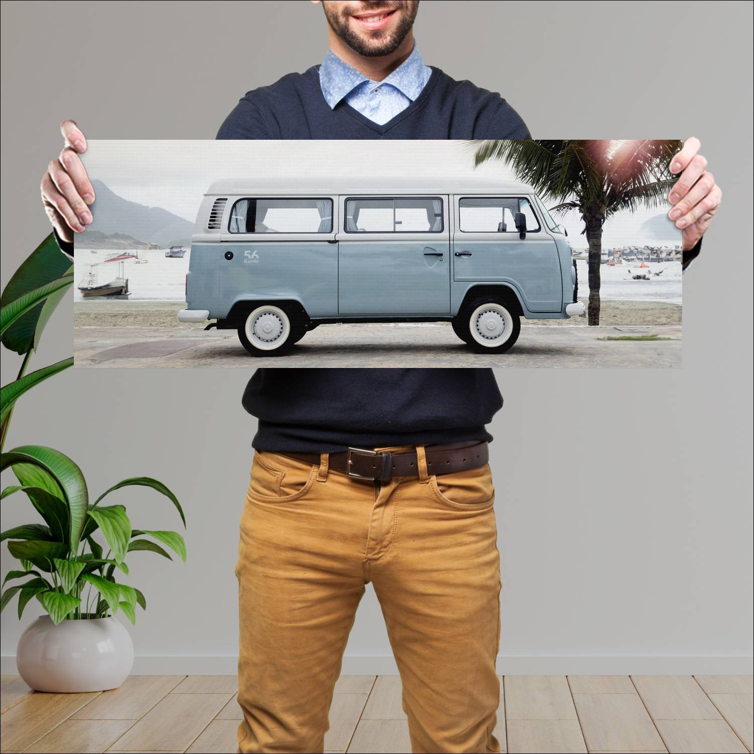 Cuadro grande 30x80cm 2013 volkswagen kombi last e 945 Volkswagen