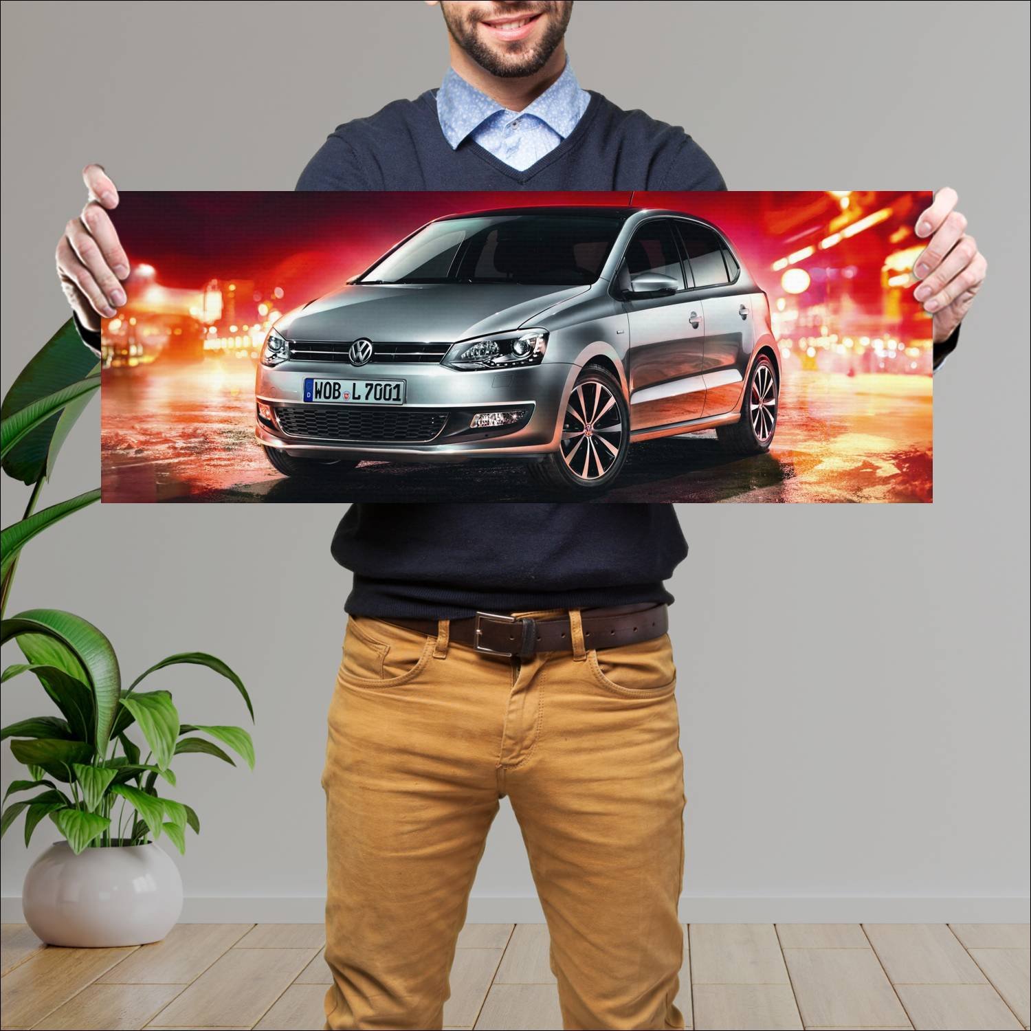 Cuadro grande 30x80cm 2013 volkswagen polo life 5 950 Volkswagen