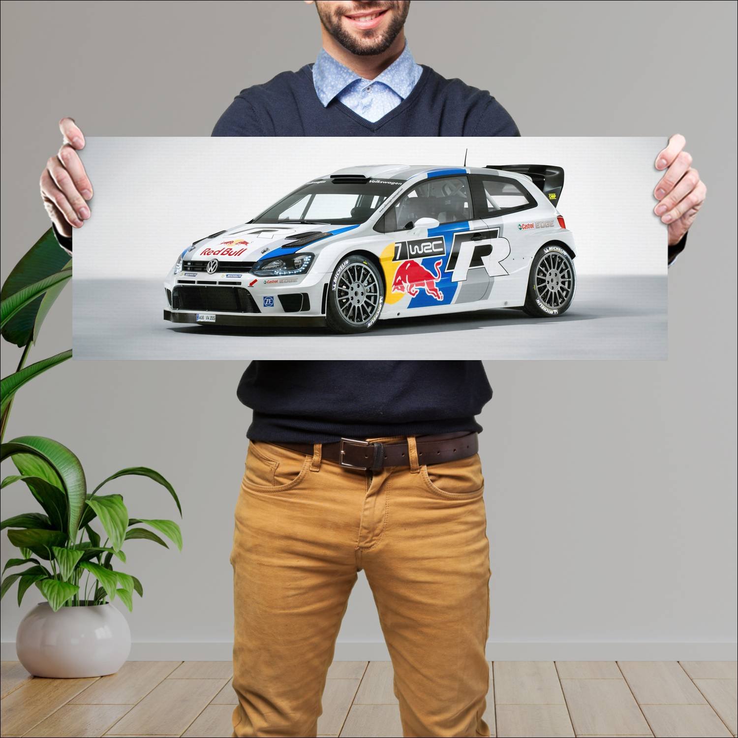 Cuadro grande 30x80cm 2013 volkswagen polo r wrc 4 951 Volkswagen