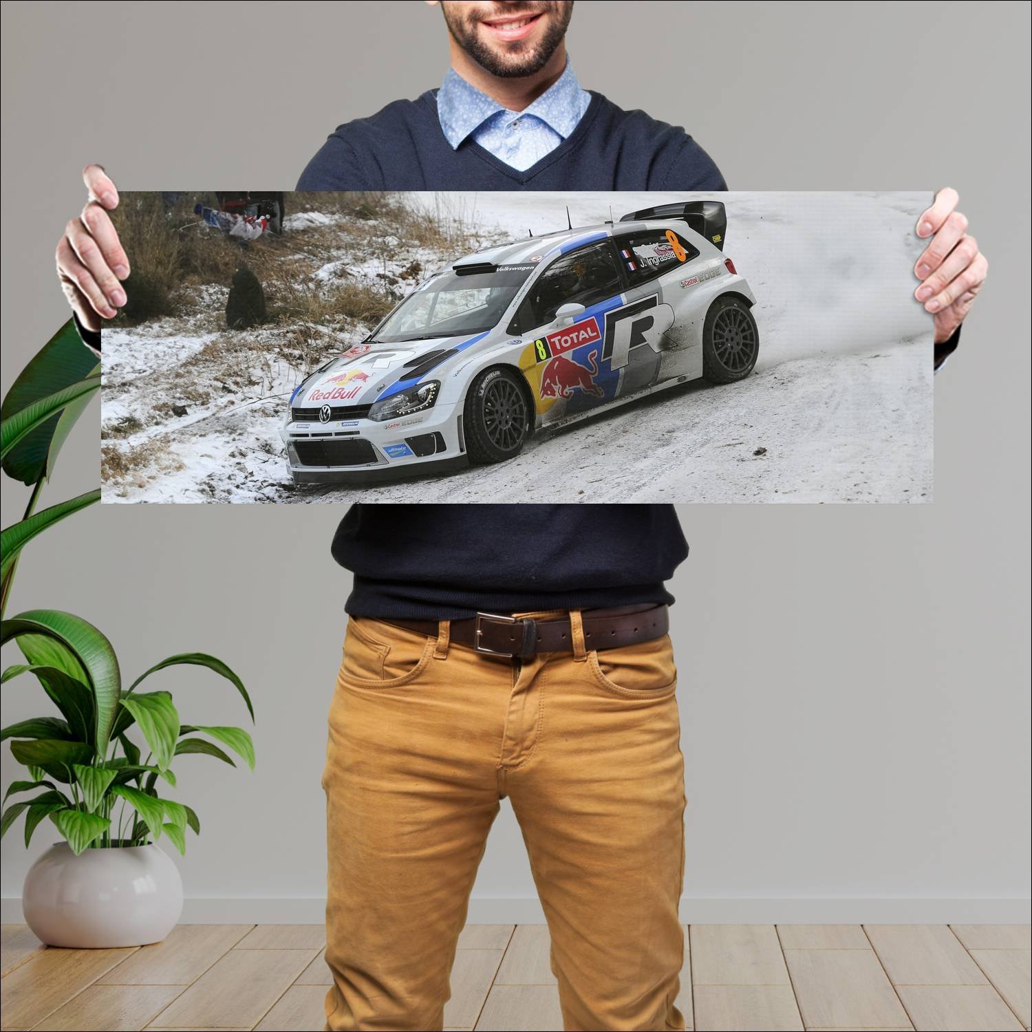 Cuadro grande 30x80cm 2013 volkswagen polo r wrc 4 952 Volkswagen