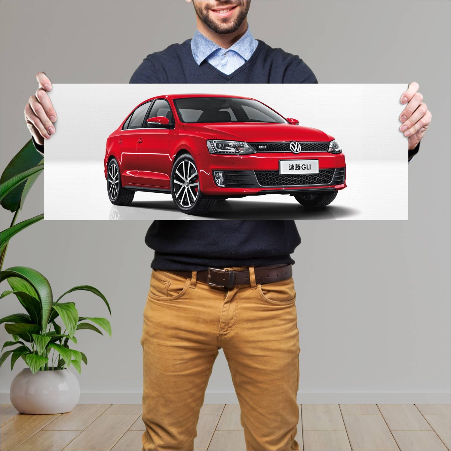 Cuadro grande 30x80cm 2013 volkswagen sagitar gli 957 Volkswagen