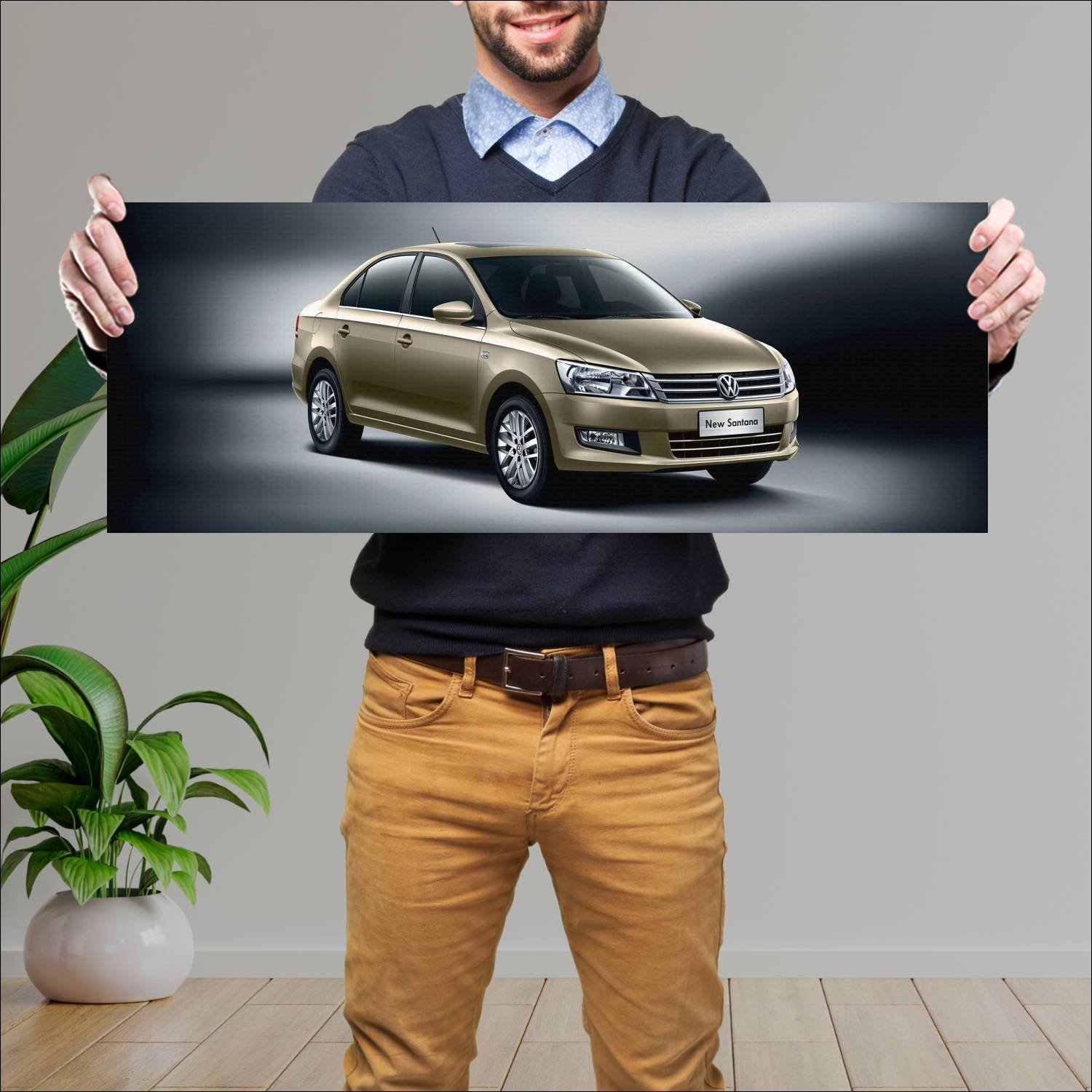 Cuadro grande 30x80cm 2013 volkswagen santana Volkswagen