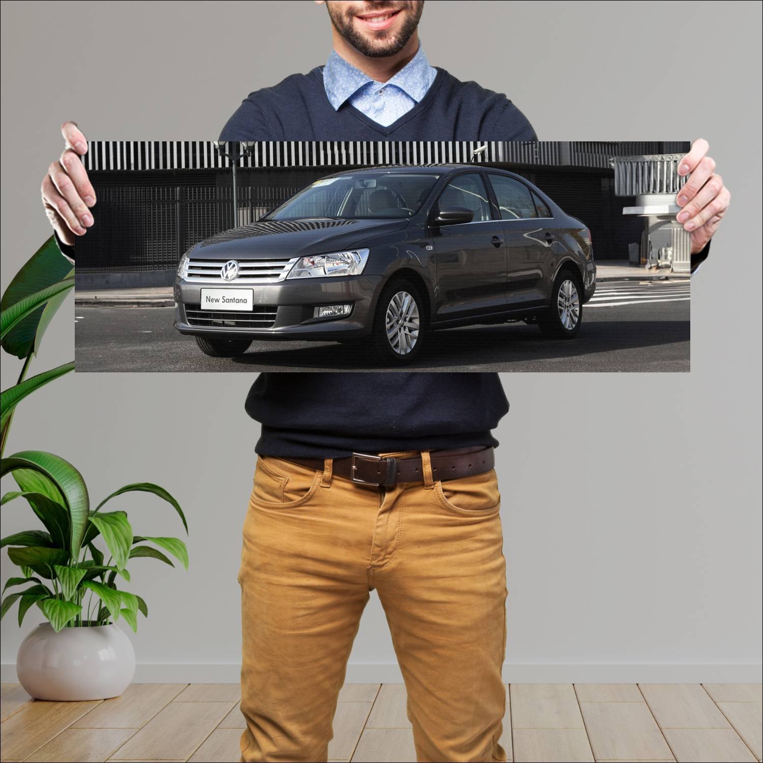 Cuadro grande 30x80cm 2013 volkswagen santana Volkswagen