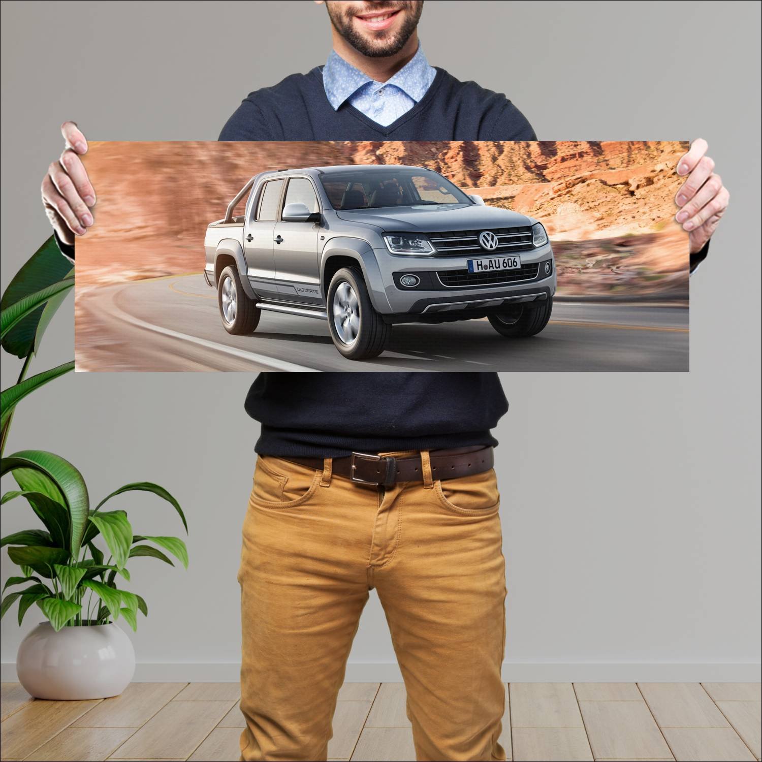 Cuadro grande 30x80cm 2014 volkswagen amarok ultim 977 Volkswagen