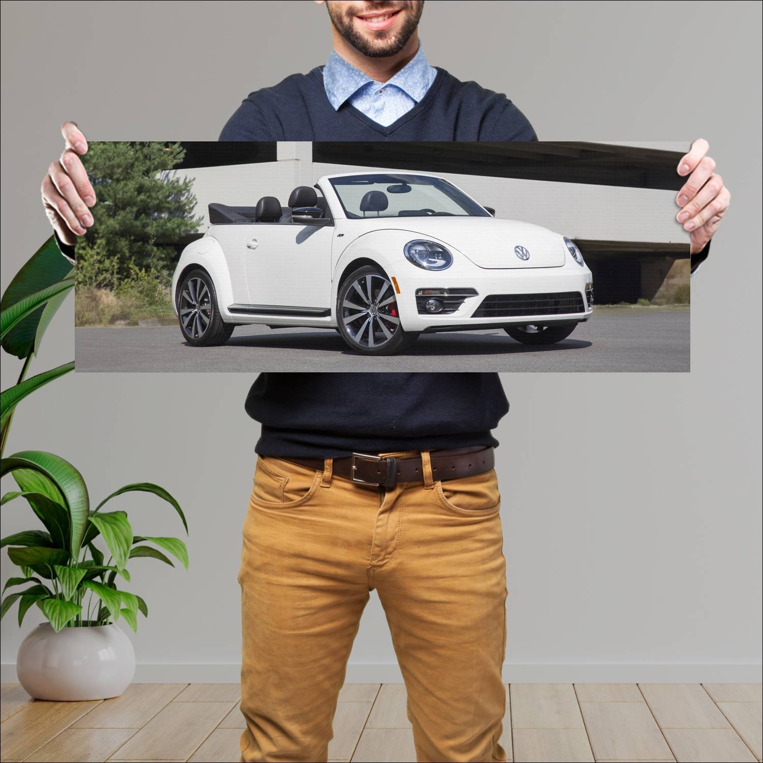 Cuadro grande 30x80cm 2014 volkswagen beetle conve 980 Volkswagen