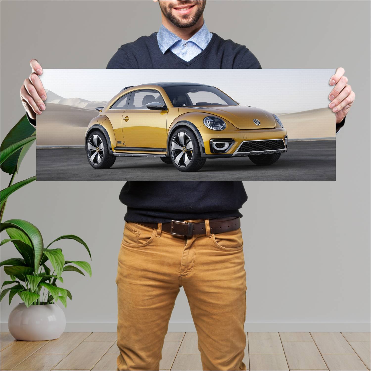 Cuadro grande 30x80cm 2014 volkswagen beetle dune 981 Volkswagen