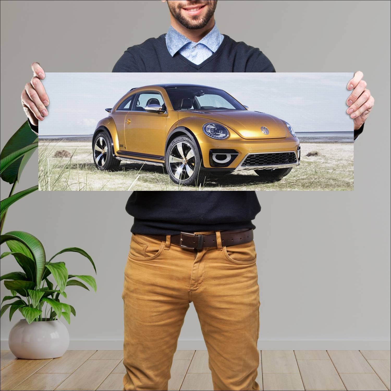 Cuadro grande 30x80cm 2014 volkswagen beetle dune 982 Volkswagen