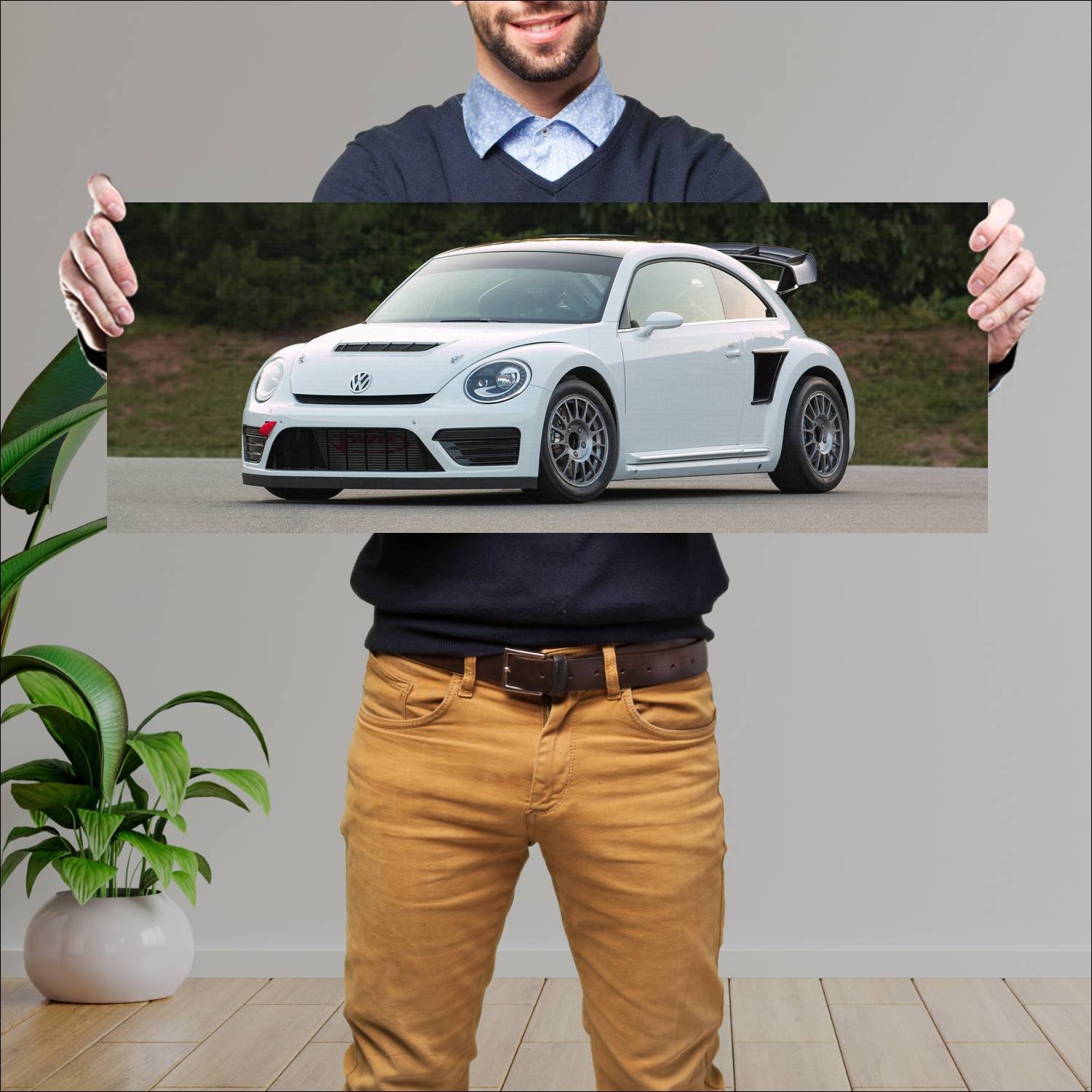 Cuadro grande 30x80cm 2014 volkswagen beetle grc 4 983 Volkswagen