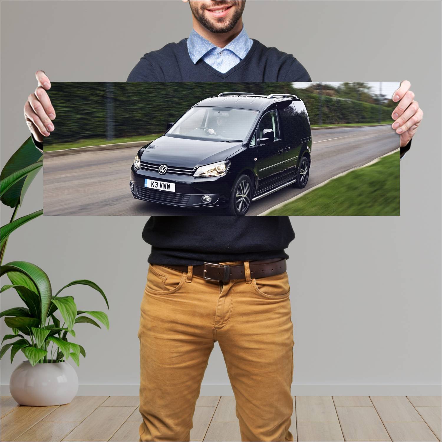 Cuadro grande 30x80cm 2014 volkswagen caddy panel 988 Volkswagen