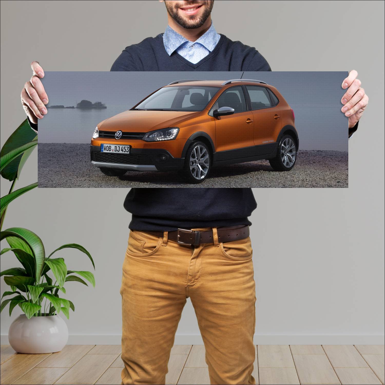 Cuadro grande 30x80cm 2014 volkswagen cross polo 4 991 Volkswagen