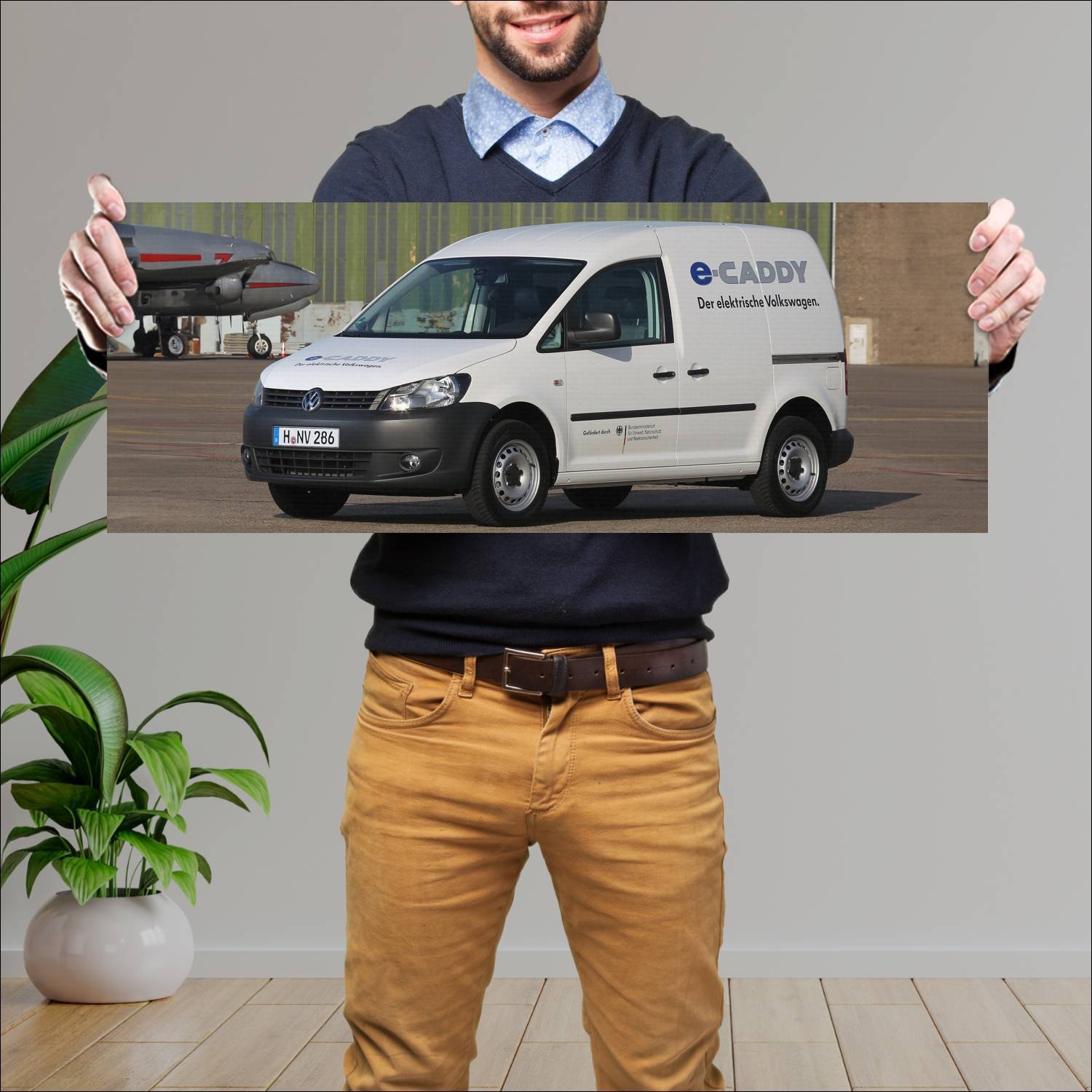 Cuadro grande 30x80cm 2014 volkswagen e caddy prot 996 Volkswagen