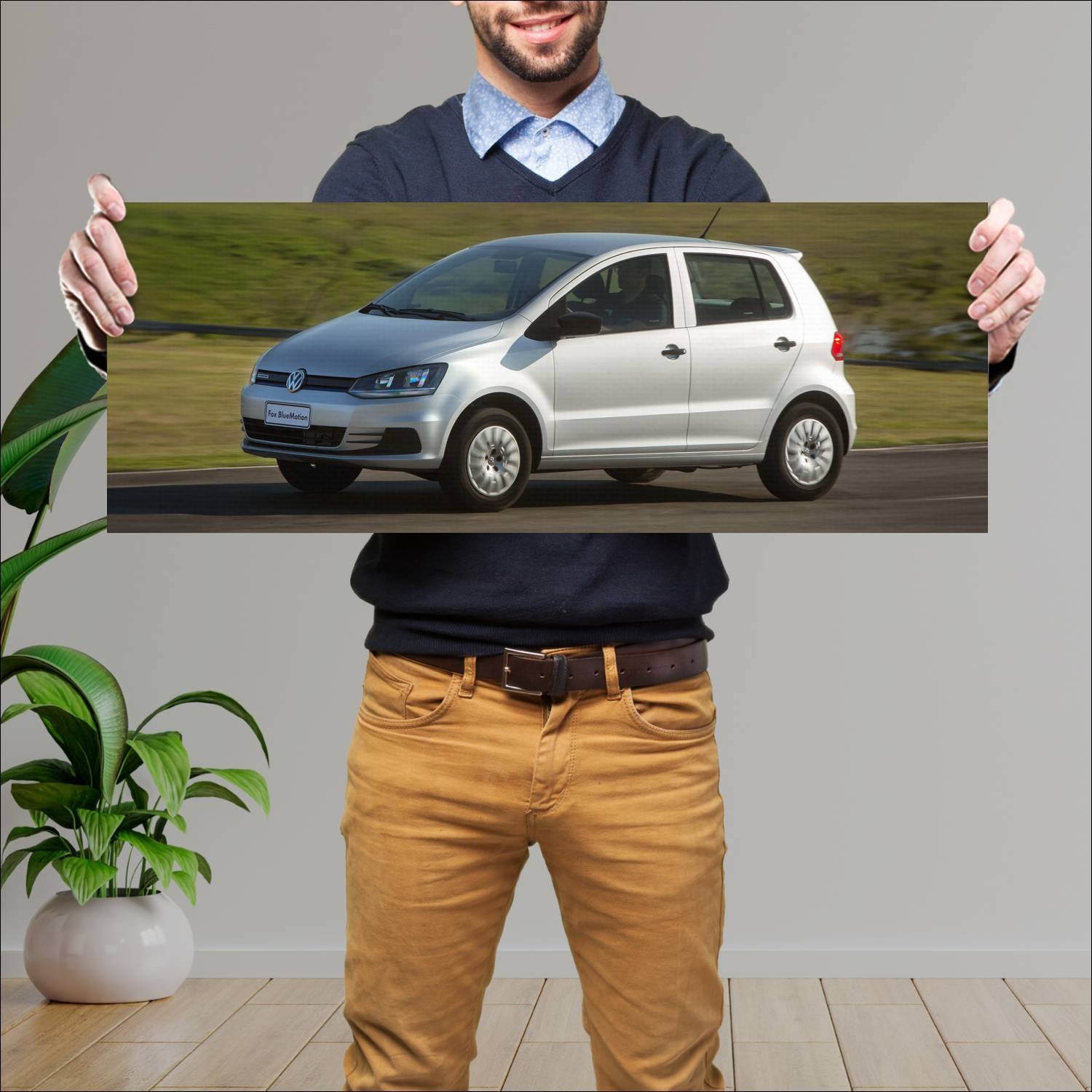 Cuadro grande 30x80cm 2014 volkswagen fox 5 door 4 3 Volkswagen