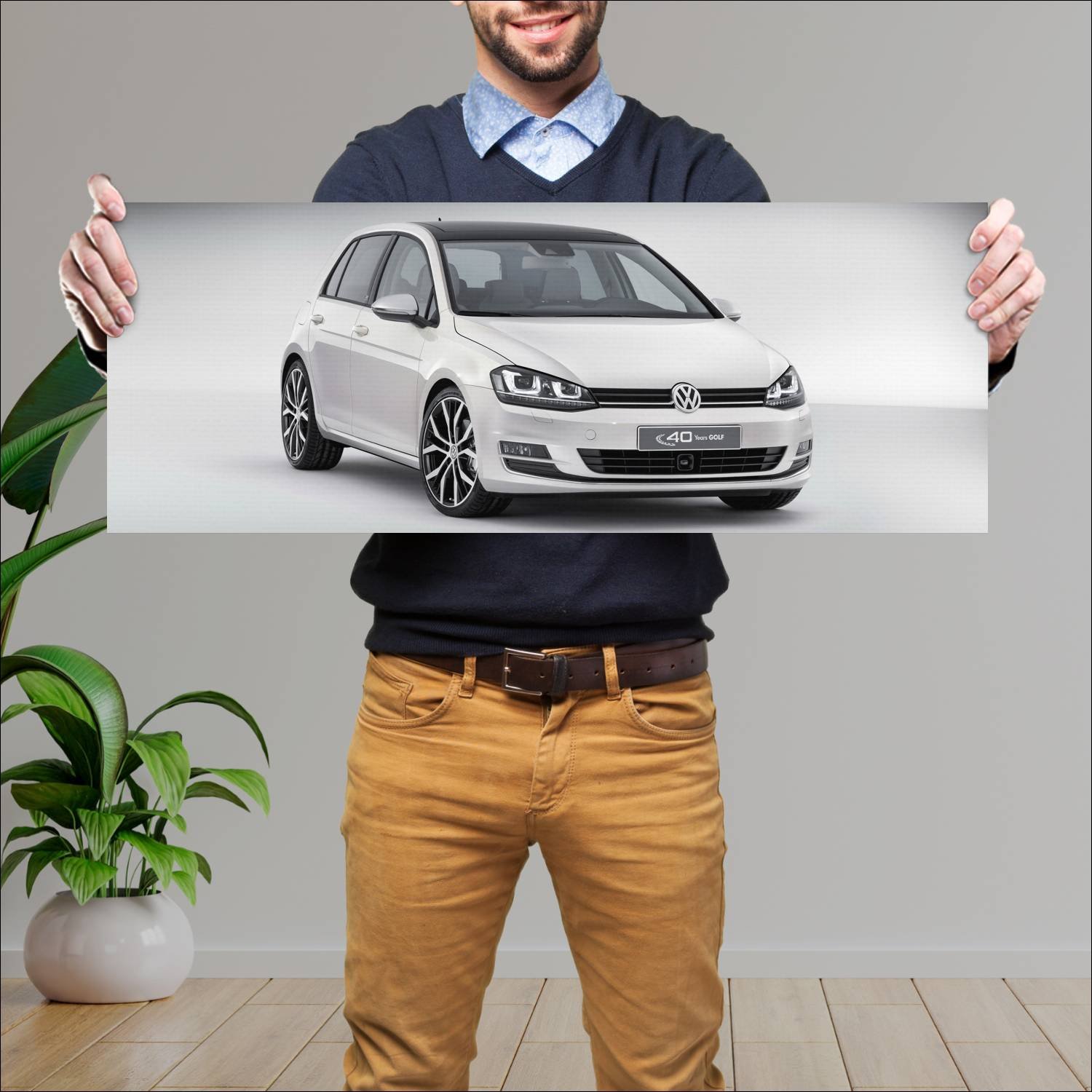Cuadro grande 30x80cm 2014 volkswagen golf edition 6 Volkswagen