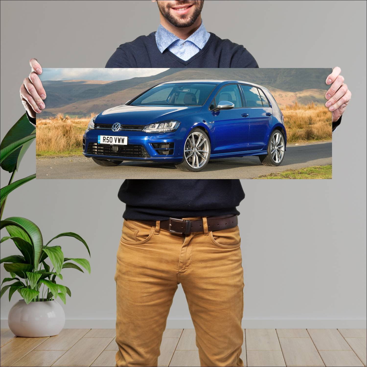 Cuadro grande 30x80cm 2014 volkswagen golf r 5 doo 15 Volkswagen